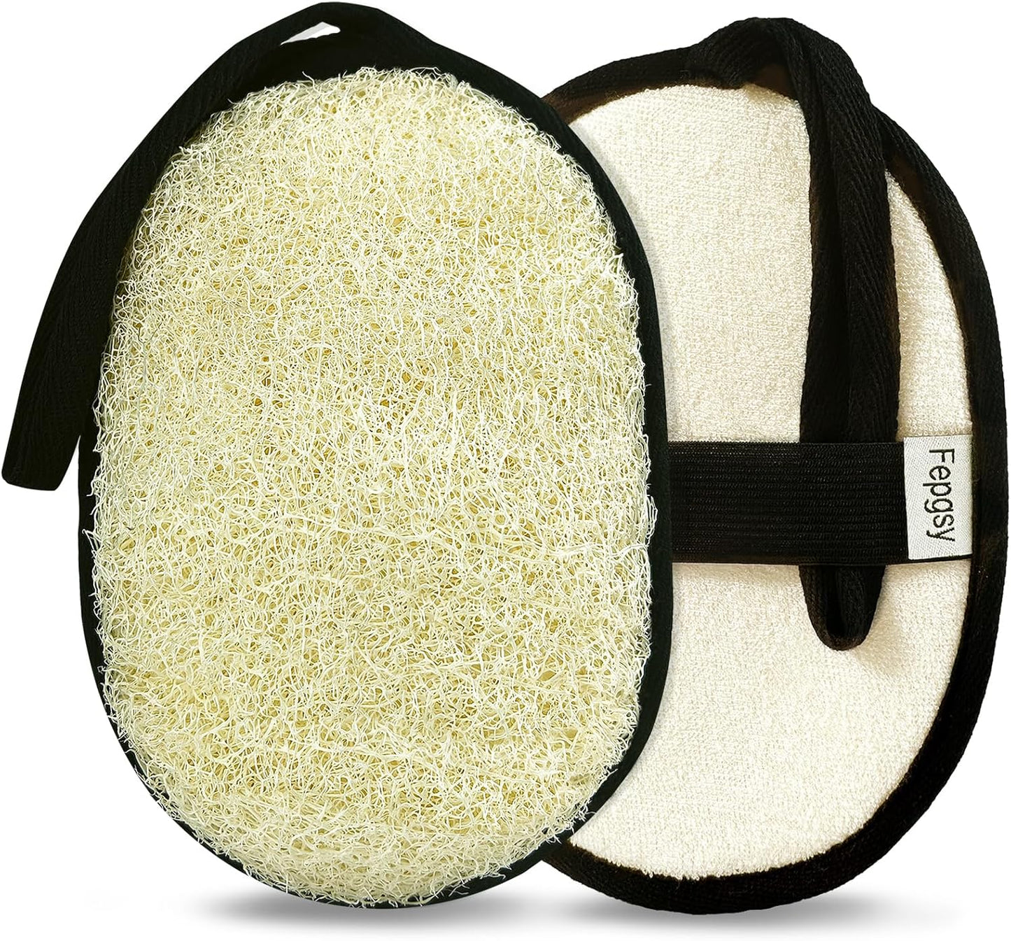 Natural Loofah Sponge (2 Pack),Large 7"x5.1"Shower Loofah Sponge Exfoliating Body Scrubber for Women and Men,Natural Materials are Easily Biodegradable and Bath Exfoliation Doesn't Hurt The Skin