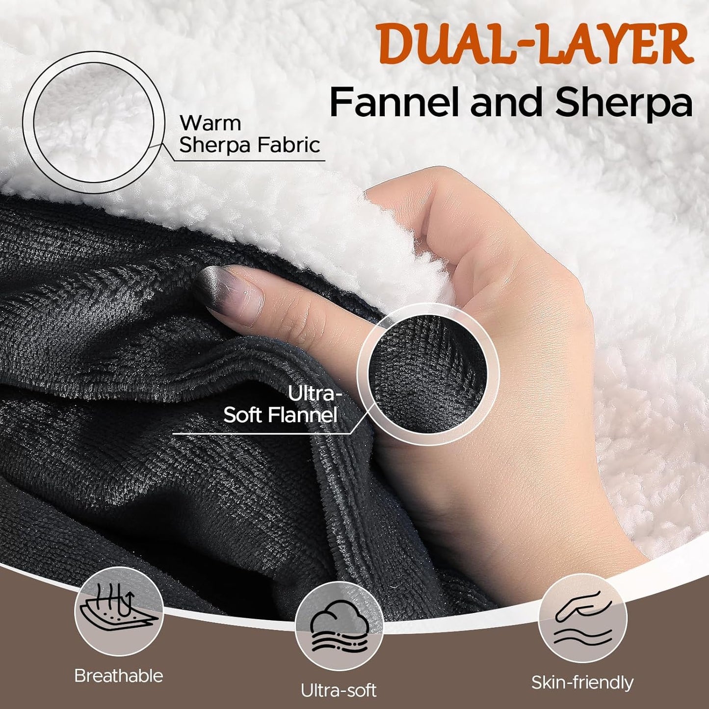 Electric Blanket Twin - Soft Flannel Heated Blanket Twin Size 62x84 inches, Ultra Soft Fast Heating with 2-10 Timer Settings & 9 Heat Settings, Warm Gift for Grandma, Dark Gray