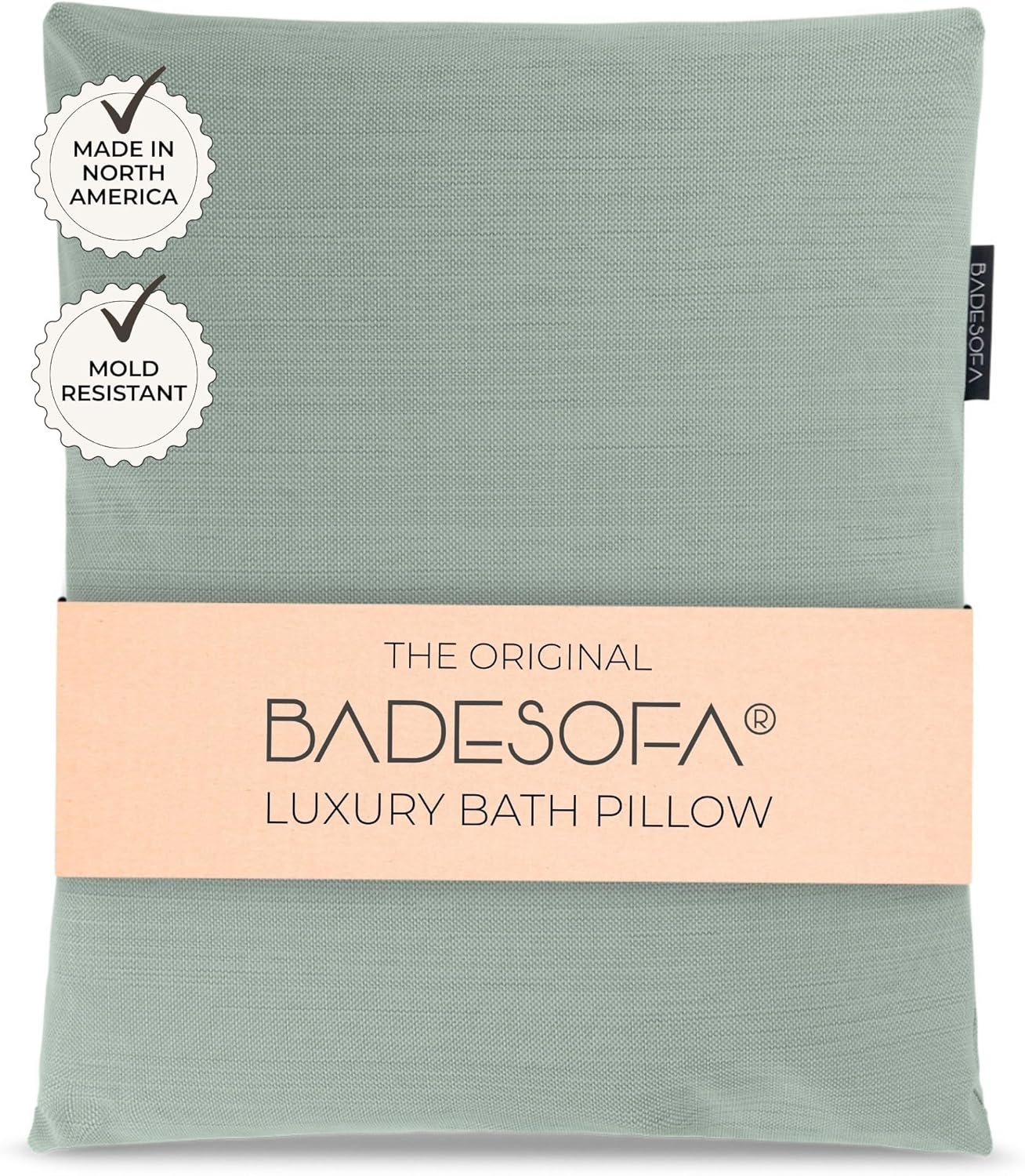BADESOFA® Luxury Bathtub Pillow L - Large Bath Pillow for Therapeutic Neck and Back Support Quick-Drying - Washable Full Body Bath Tub Cushion - Luxury Spa Cushion in Green