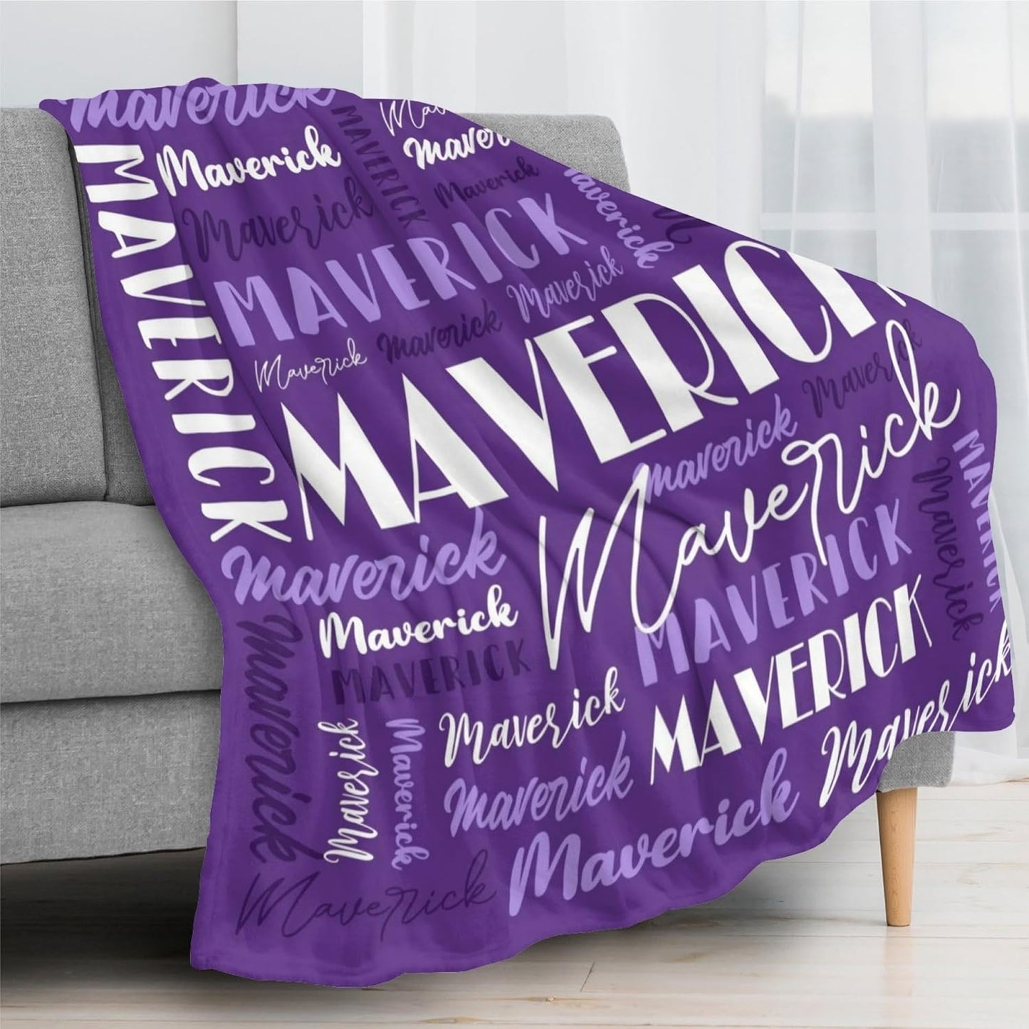 Name Blanket Personalized Blanket for Adult Kids Flannel Customize Throw Blanket Custom (Color 17, 30 x 40 Inches)