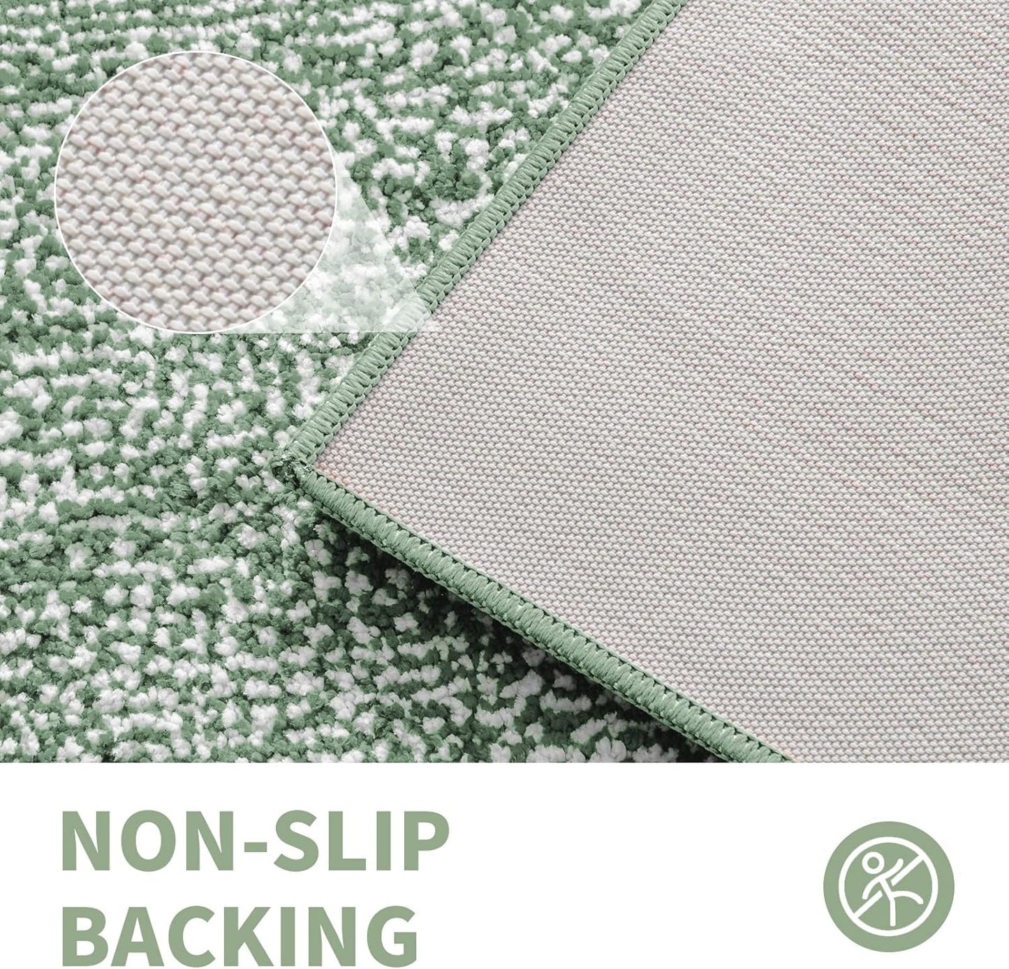 CozeCube Bath mats for Bathroom Non Slip, Fluffy Absorbent Microfiber Bath mat Washable, Aesthetic Bathroom Rugs, Small Sage Green Bath mat, Sage Green, 24" x 16"