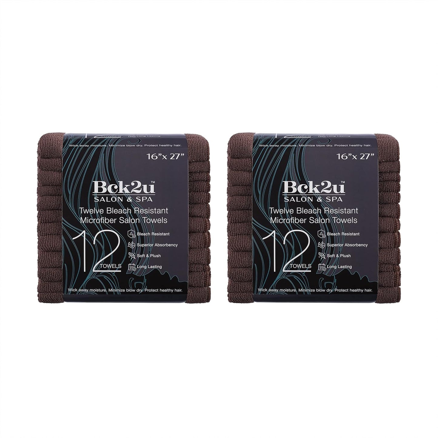 Arkwright Bleach Proof Salon Towels Bulk - Case of 144 - Ultra Soft, Gentle Microfiber, Highly Absorbent & Quick Dry Spa Facial Towel for Hair Stylist, Nail Shop, and Esthetician, 16 x 27 in, Brown