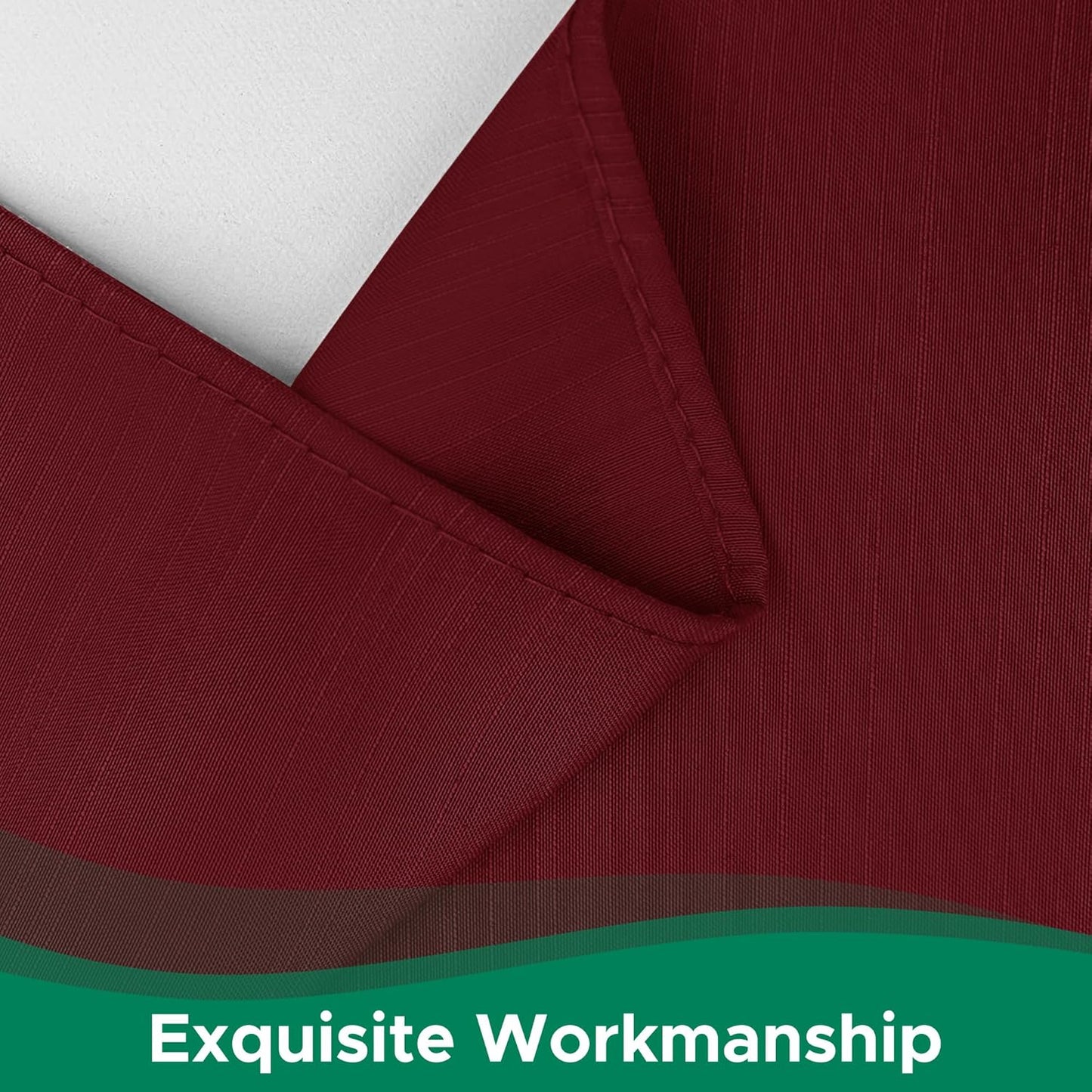 Biscaynebay Wrap Around Bed Skirts for Queen Size Beds 18" Drop, Burgundy Adjustable Elastic Dust Ruffles Easy Fit Wrinkle Resistant Silky Luxurious Fabric Machine Washable