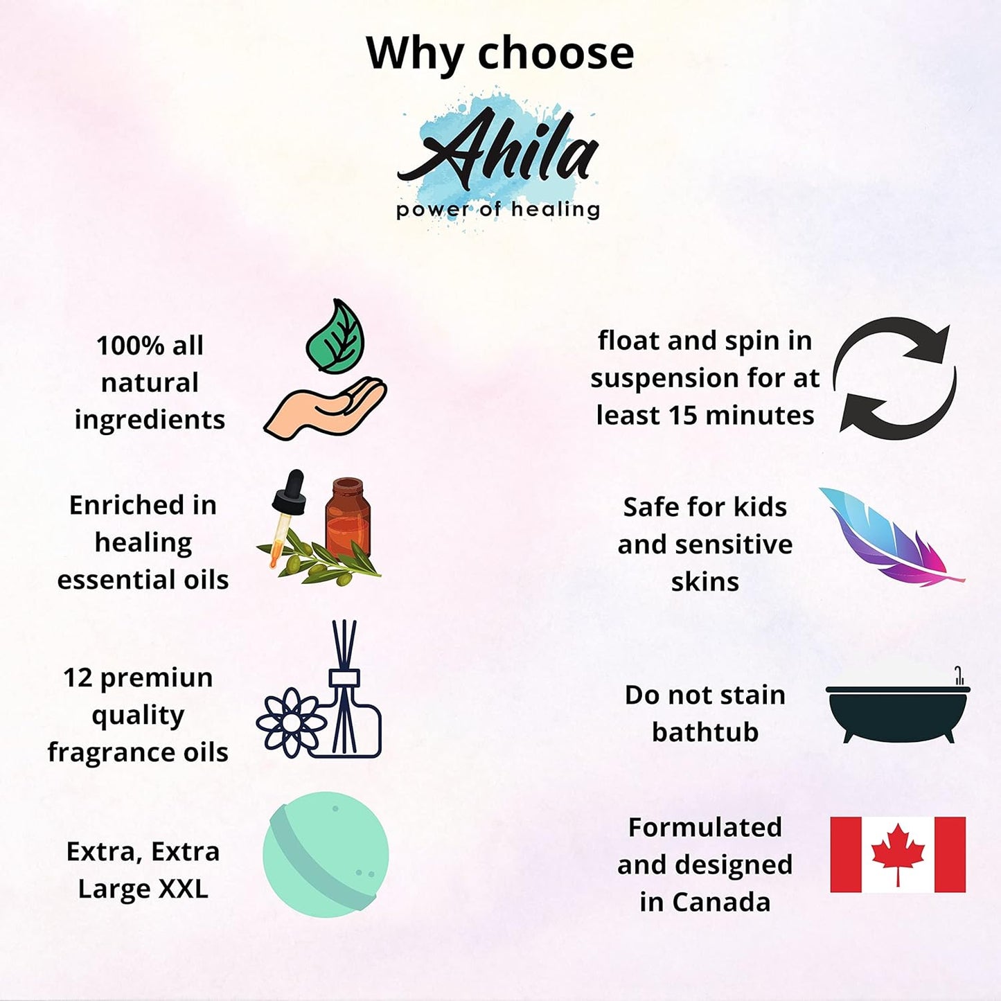 12 XXL Bubbly Organic Bath Bombs Gift Set for Women Men and Kids Designed in Canada Long Lasting Floaters Relaxing Aromatherapy Rich in Pure Essential Oils Healing Properties