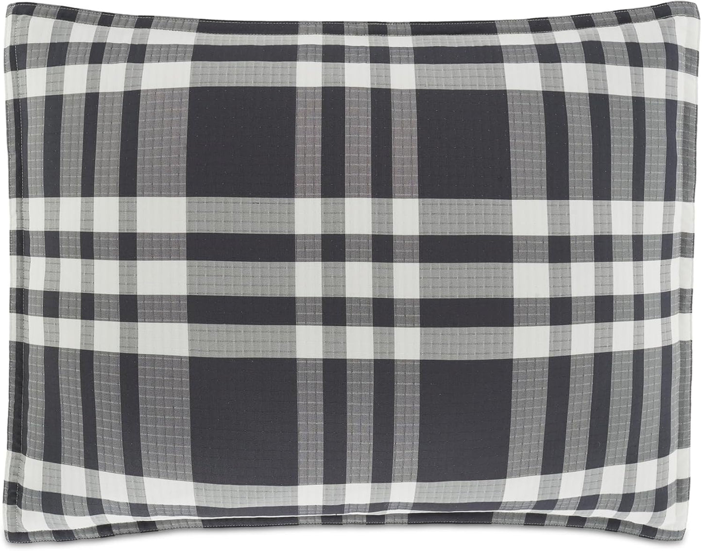UGG 32545 Leonora Twin XL 2-Piece Comforter Set Prewashed for Extra Comfort Soft Box Stitch Design for Even Fill Distribution Easy Care Comforter and 1 Pillow Sham Bedding Set, Twin, Ocean Plaid