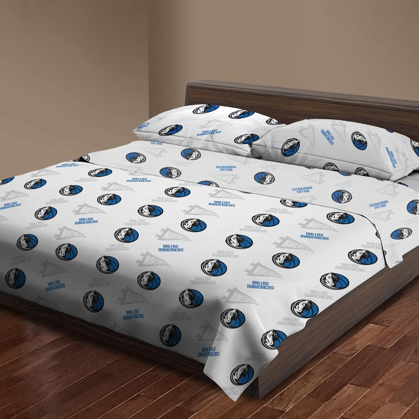 Northwest Officially Licensed Dallas Mavericks NBA Full Size Sheet Set – Soft Team Logo Bedding for Dorms, Bedrooms, Fan Caves & Game Day Style