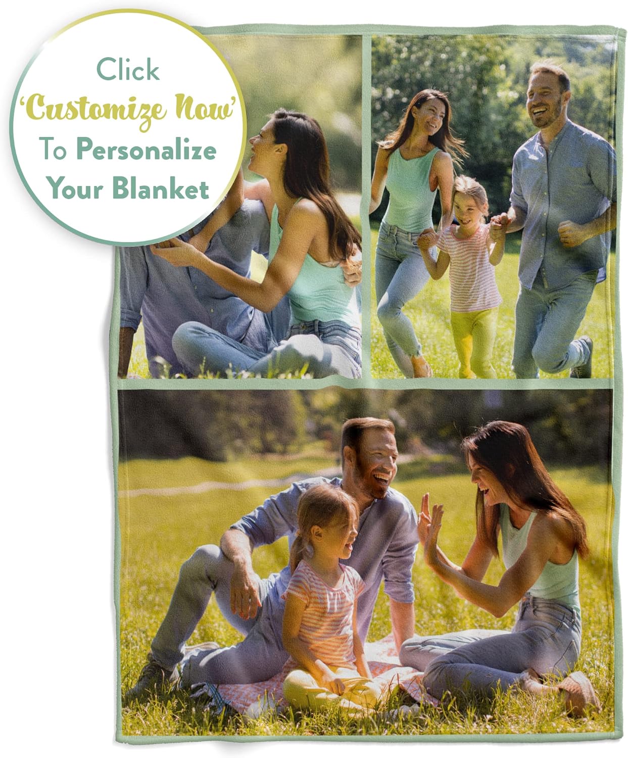 Ships Next Day, Custom Blanket with Picture - Printed in USA, Personalized Photo Blanket (Sherpa – 60x80)