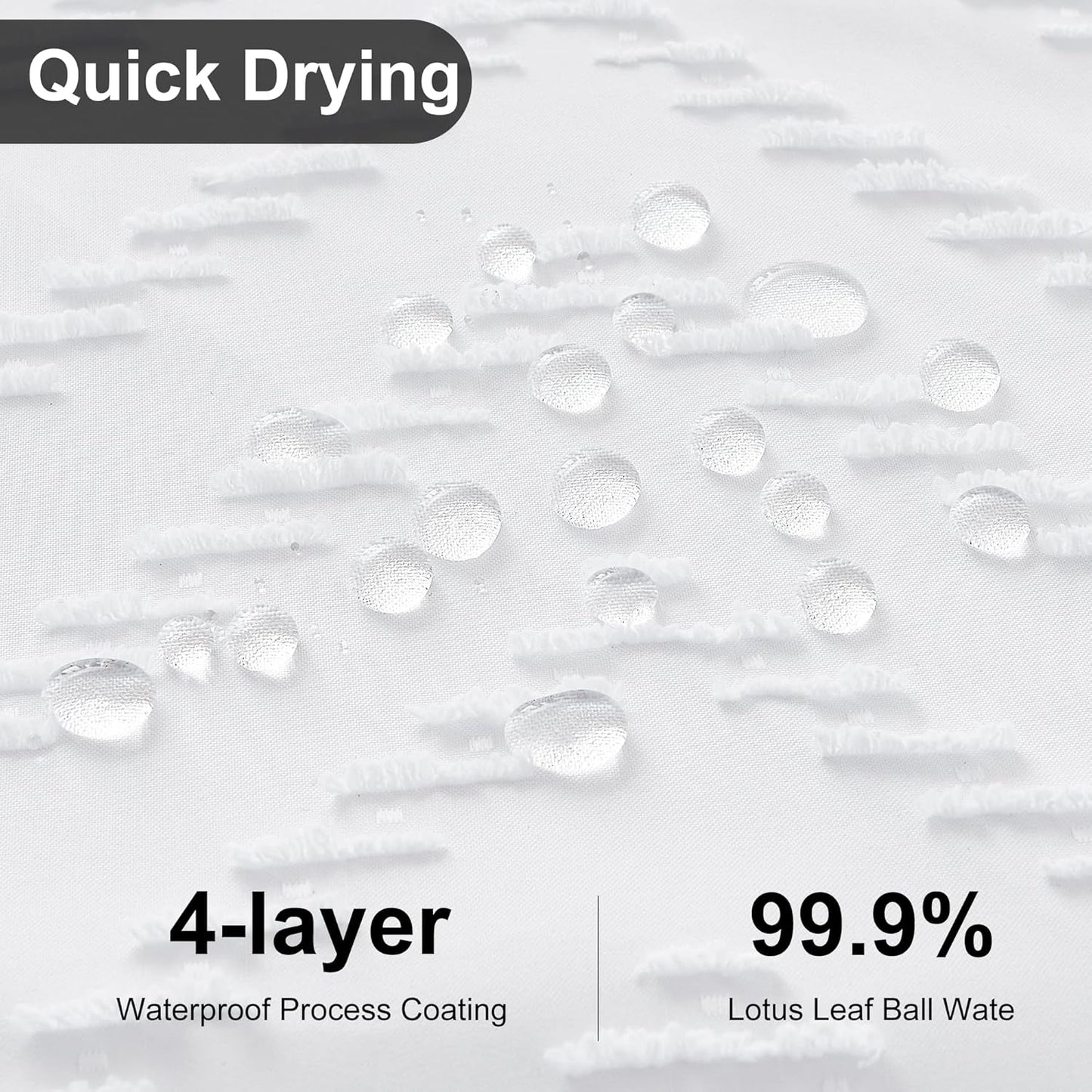 78 Inch Shower Curtain White Shower Curtain Fabric 72x78 Shower Curtains Cloth Textured Tufted Chevron Elegant Shower Curtains Waterproof for Bathroom