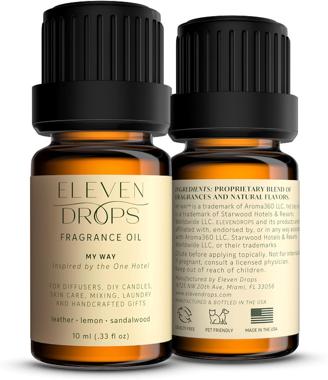 My Way Diffuser Oil - Premium Fragrance Oil Inspired By The 1 Hotel - Invigorating My Way Scent for Cold Air Diffusers, Home, Office, DIY Candles, Mixing, Long-Lasting, Pet Friendly, 10ml