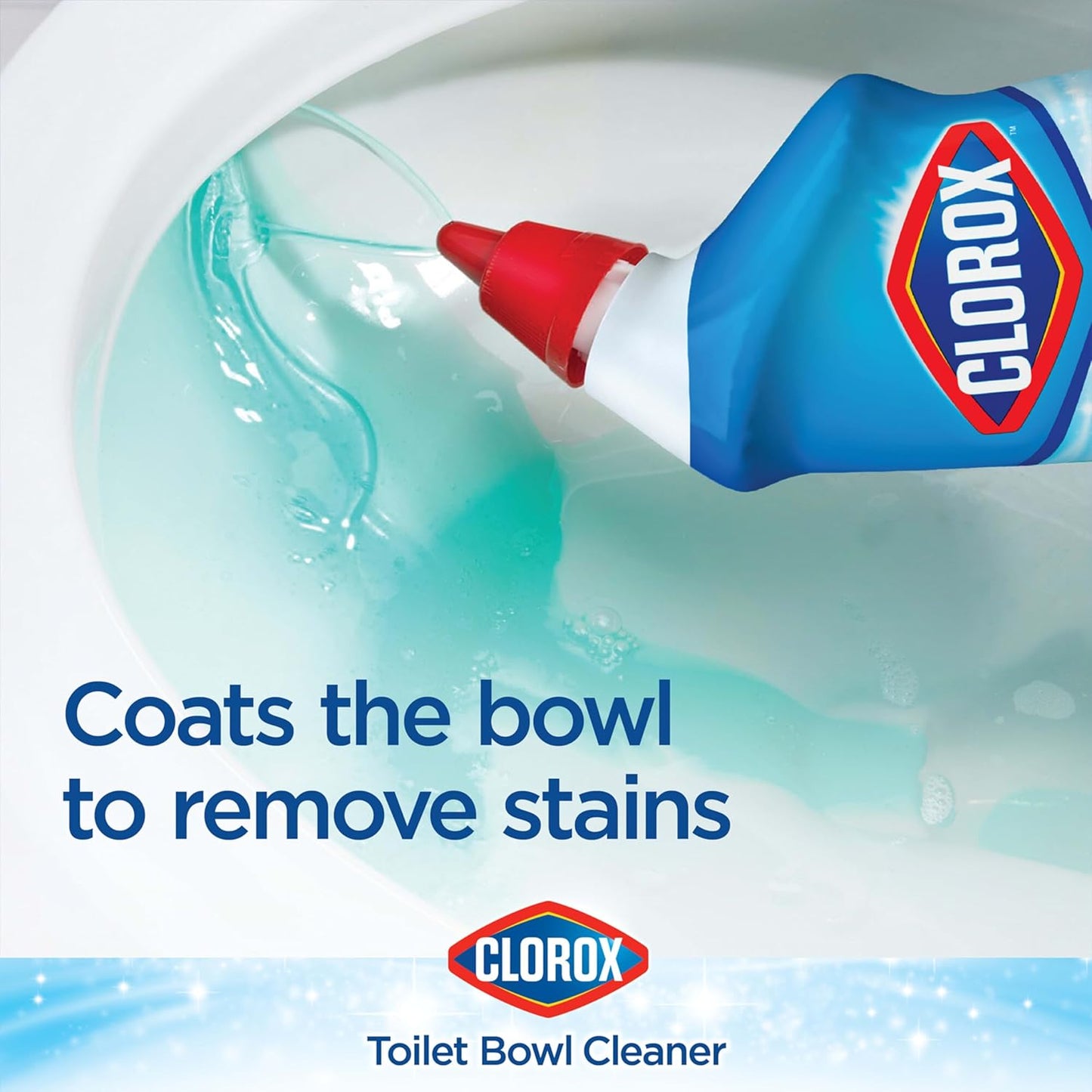 Clorox Toilet Bowl Cleaner Bleach, Rain Clean, 24 Fluid Ounces, Pack of 2 (Package May Vary)