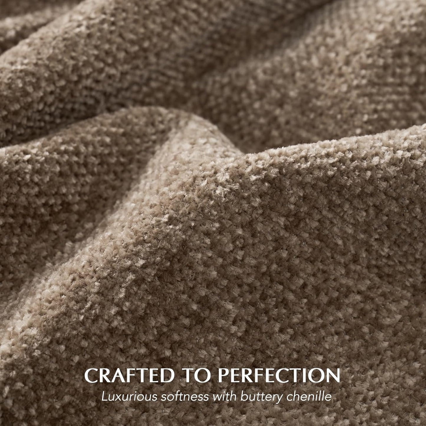 EVERGRACE Soft Chenille Throw Blanket for Couch, Cozy Plush Fuzzy Decorative Chenille Knit Throw Blanket with Tassels, Lightweight Blanket and Throws for Bed Sofa Gift Home Decor, Mocha Brown 60"x80"