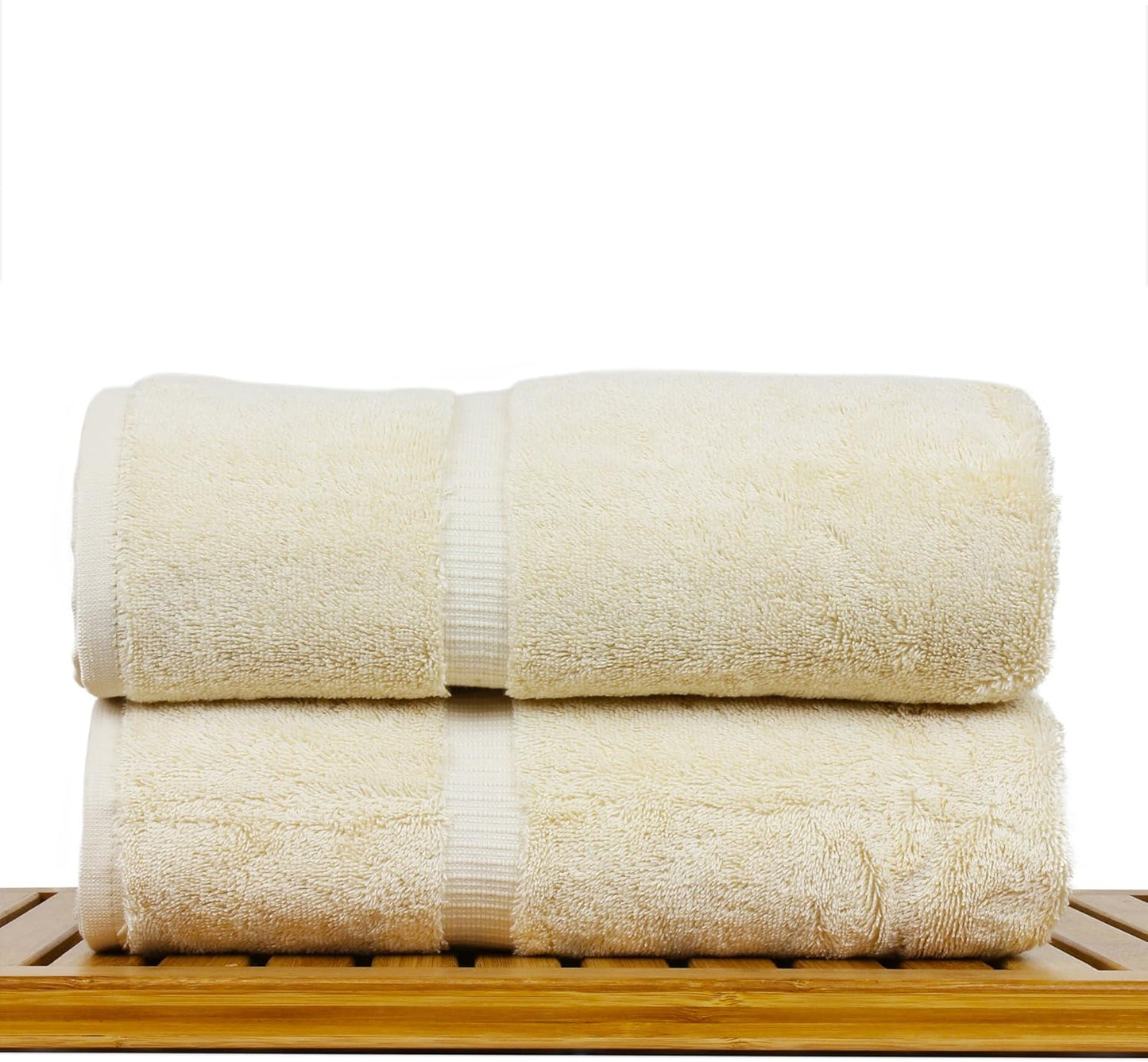 Luxury Hotel & Spa Ultra Soft Bath Towels 100% Turkish Cotton - Driftwood - Set of 2