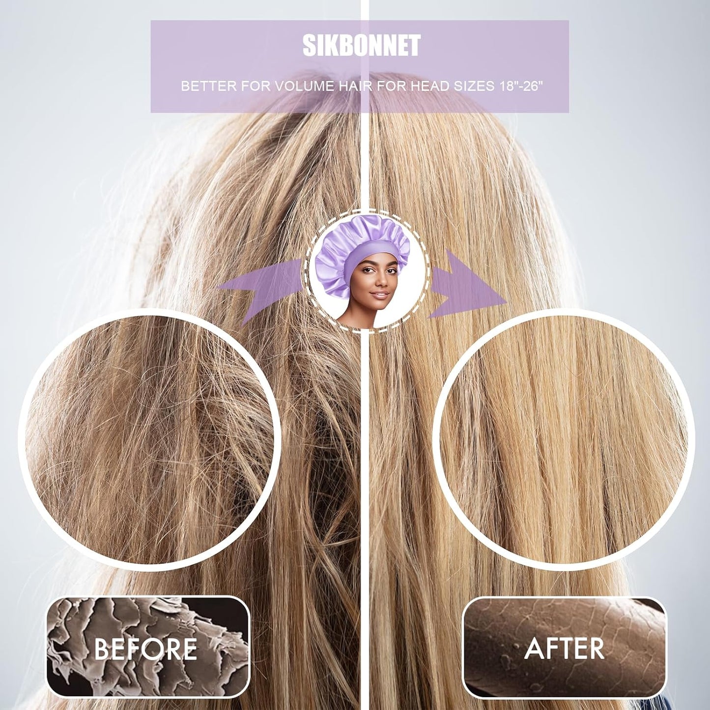 Satin Silk Bonnet for Sleeping, Soft Satin Lined Hair Bonnet for Women, Double Layer Sleep Nightcap