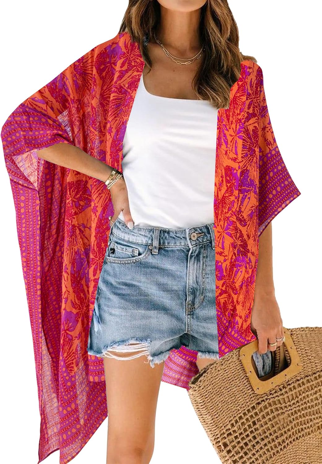 Moss Rose Women Summer Bikini Kimono Bathing Suit Cover Ups for Swimwear