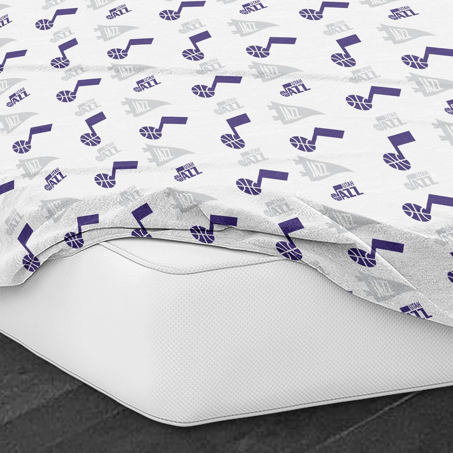 Northwest Officially Licensed Utah Jazz NBA Full Size Sheet Set – Soft Team Logo Bedding for Dorms, Bedrooms, Fan Caves & Game Day Style