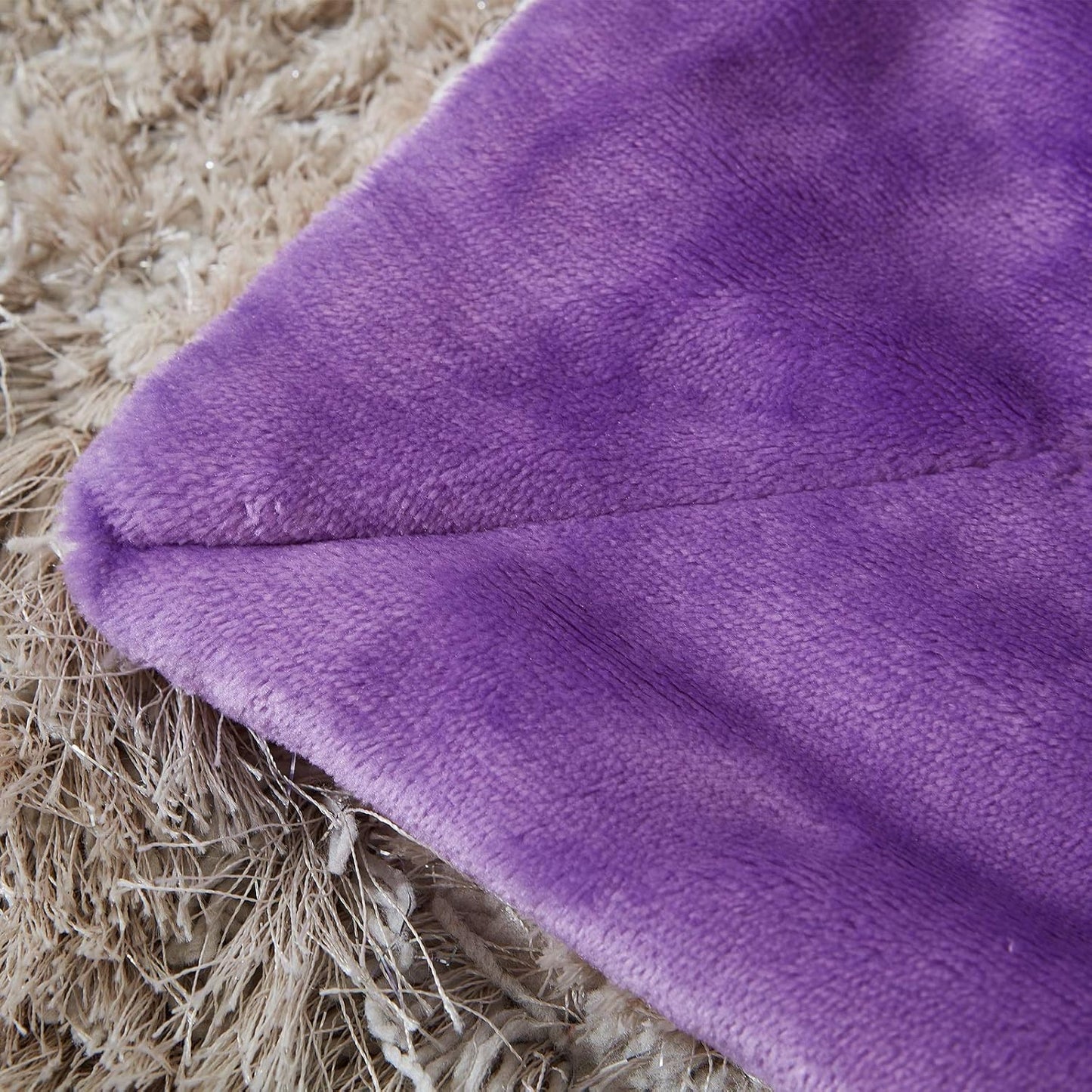 SOCHOW Sherpa Fleece Throw Blanket, Double-Sided Super Soft Luxurious Plush Blanket King Size, Purple 90inch X108''