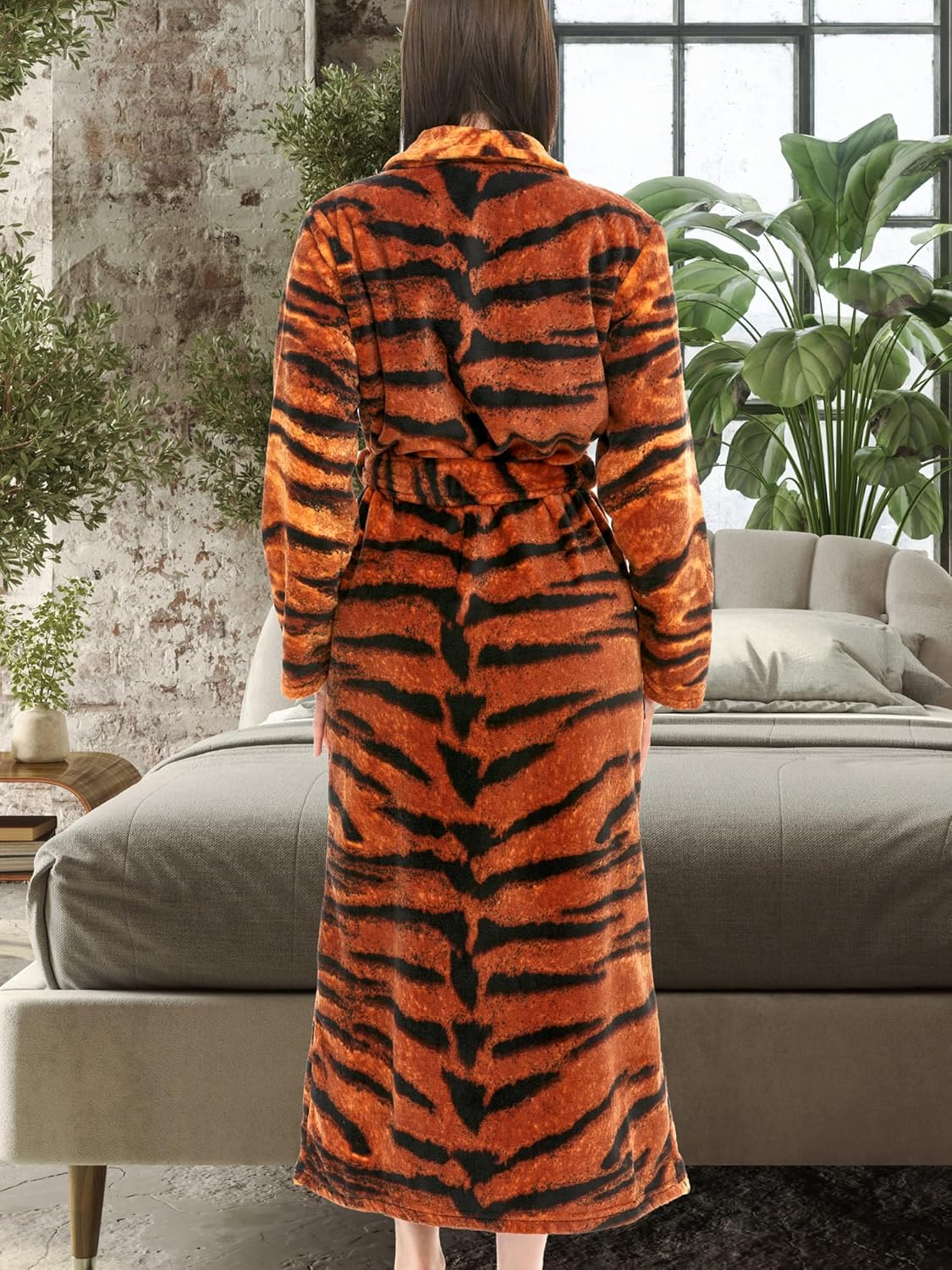 Alexander Del Rossa Plush Robe for Women, Long Fleece Winter Bath Robe, Plus Size