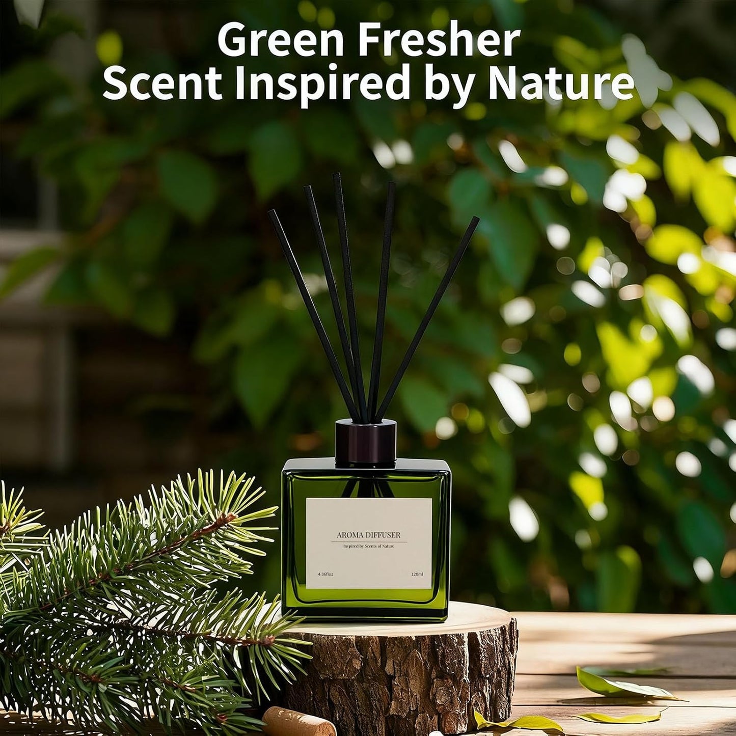 Reed Diffuser, 4 oz Jasmine Lily Scent Diffuser with 7 Sticks, 90 Days Long Lasting Reed diffusers for Home, Elegant Fragrance for Bathroom Bedroom Office Decor, Air Fresh