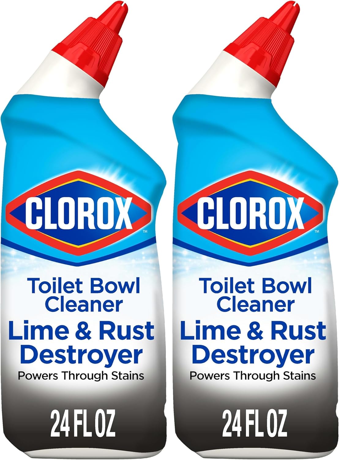 Clorox Toilet Bowl Cleaner Lime & Rust Destroyer 24 Ounces (Package May Vary) (Pack of 2)