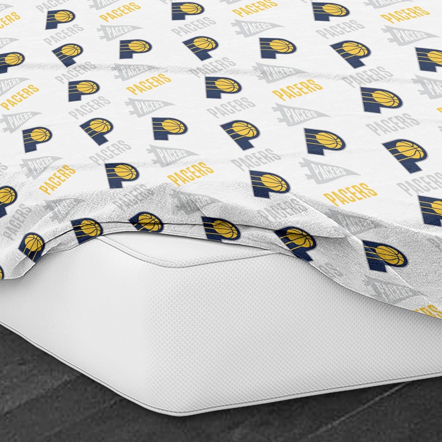 Northwest Officially Licensed Indiana Pacers NBA Twin Size Sheet Set – Soft Team Logo Bedding for Dorms, Bedrooms, Fan Caves & Game Day Style