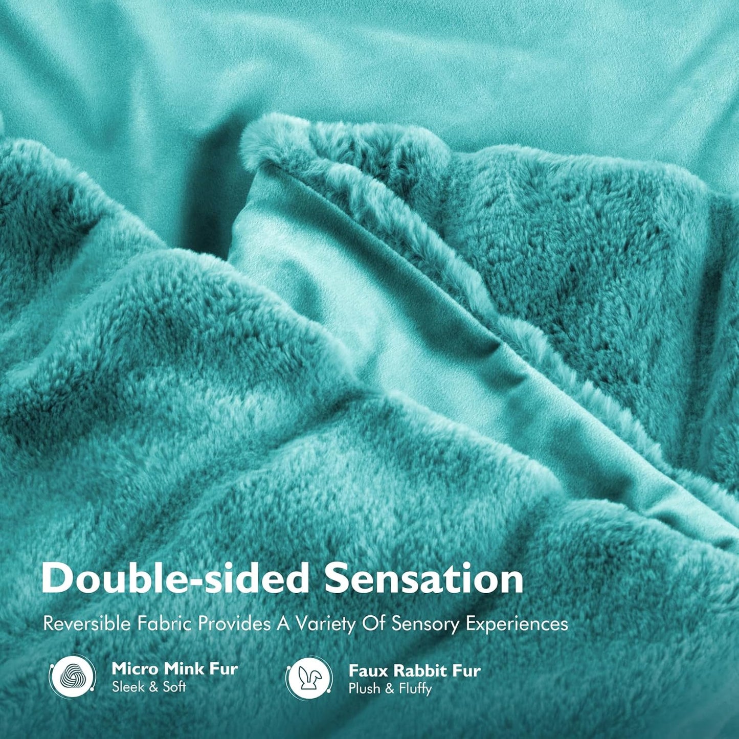 ALPHA HOME Luxury Faux Rabbit Fur Throw Blanket for Couch Bed, Cozy Gifts for Women Christmas, Ideal for Home Decor and Chilly Nights