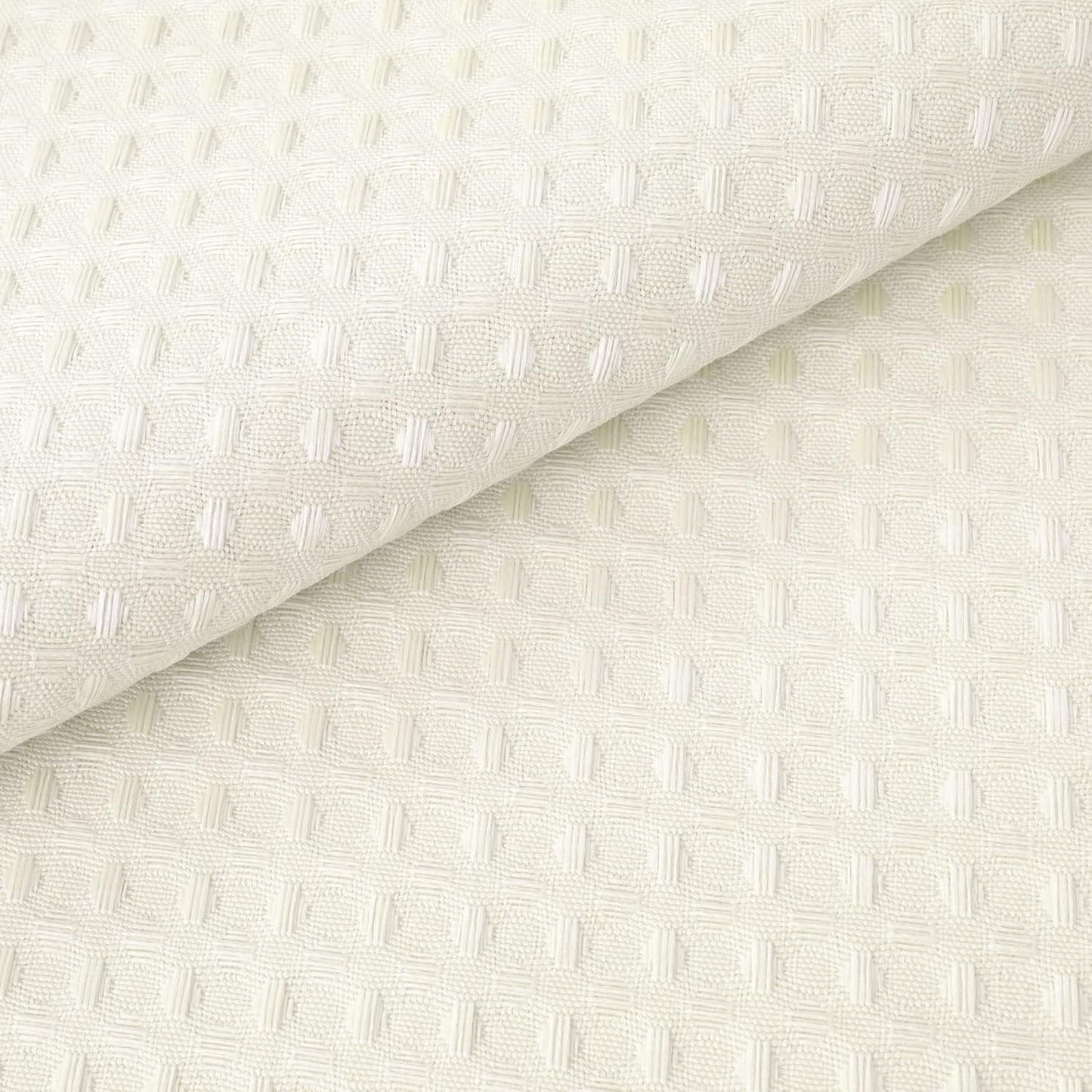 River Dream Heavyweight No Hooks Required Dotted Waffle Weave Shower Curtain with Snap in Liner - 71W x 74H,Hotel Grade,Spa Like Bath Curtain,Cream