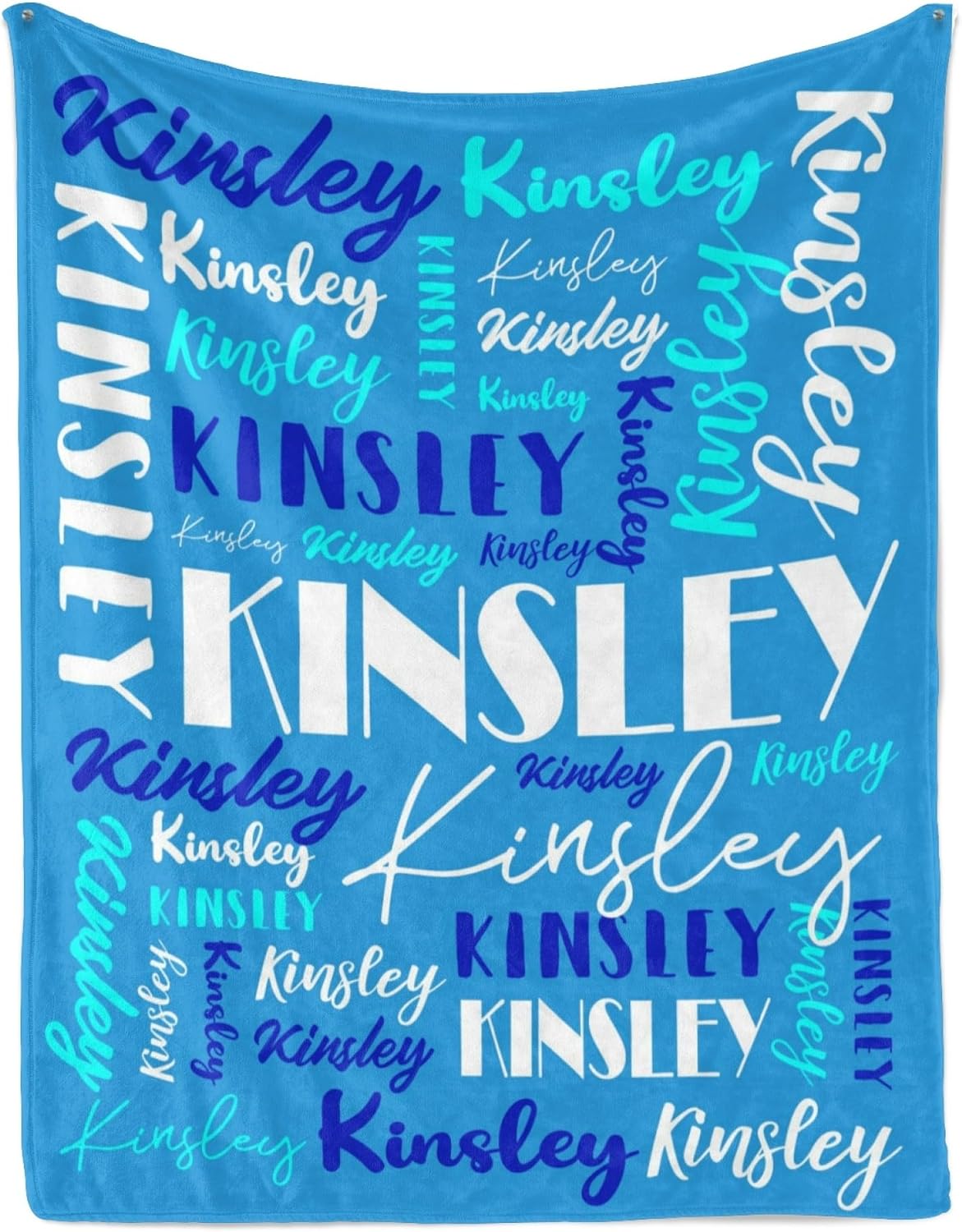 Name Blanket Personalized Blanket for Adult Kids Flannel Customize Throw Blanket Custom (Color 25, 30 x 40 Inches)