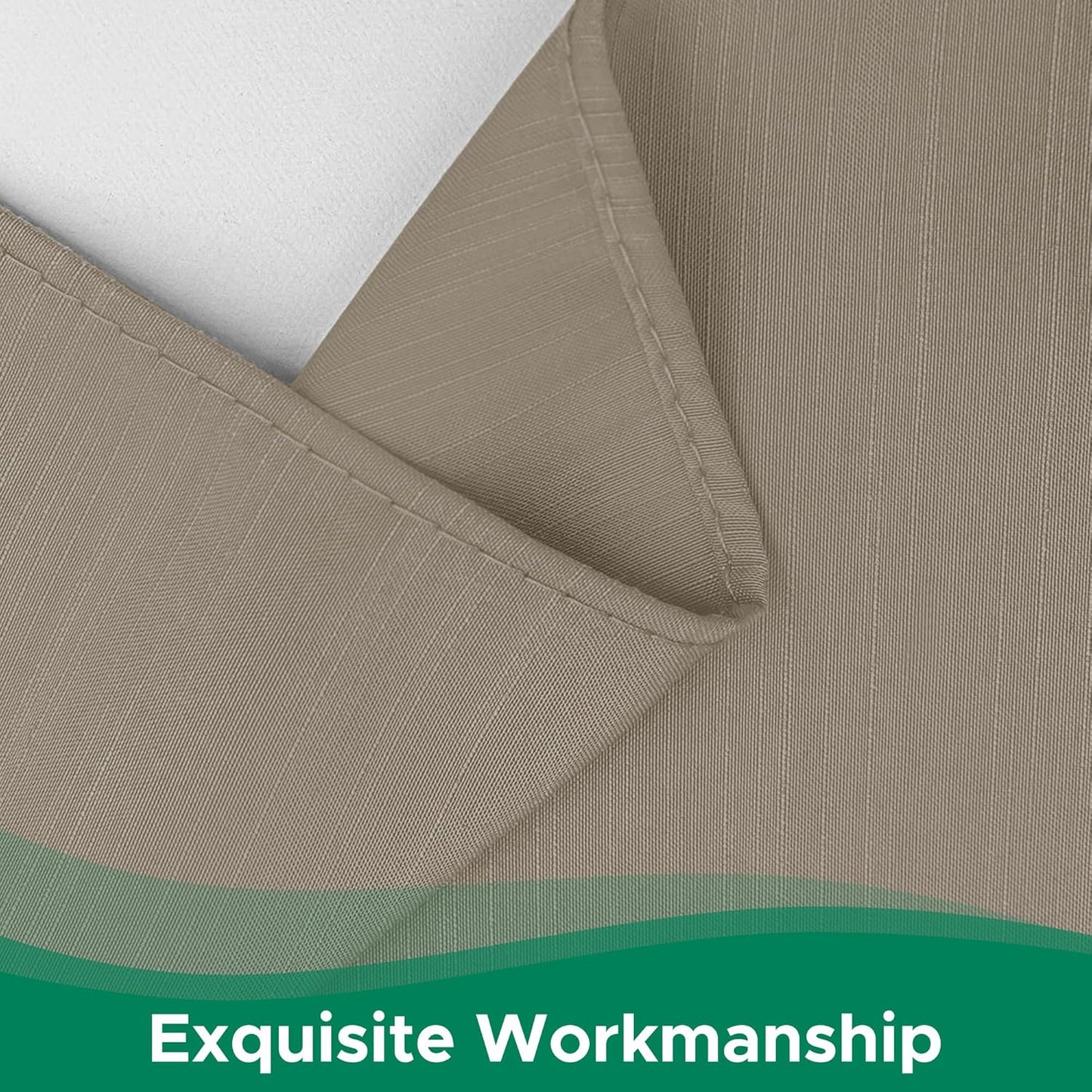 Biscaynebay Wrap Around Bed Skirts for King & Cal King Beds 15" Drop, Taupe Adjustable Elastic Dust Ruffles Easy Fit Wrinkle & Fade Resistant Silky Luxurious Fabric Machine Washable