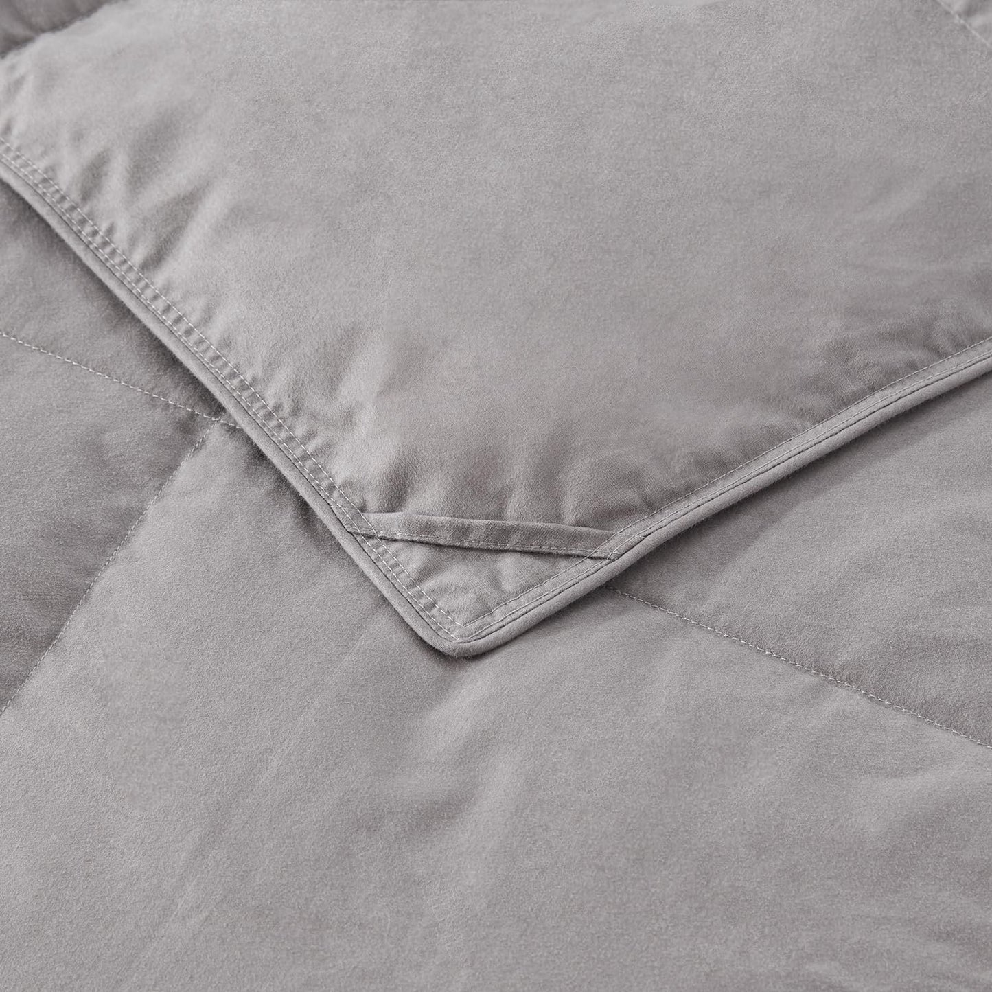 Globon Summer Down Blanket Queen Size, Extra Lightweight Comforter/Duvet Insert for Hot Sleepers, Noiseless & Extra Soft,10 Ounce Fill Weight, Grey