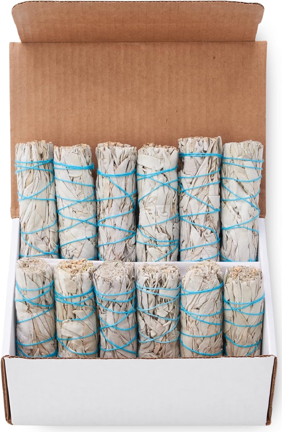 12 Pack White Sage ~ Sage Smudge Sticks for Smudging & Cleansing Energy ~ Bulk/Wholesale ~ Sustainably Grown (12 Pack)
