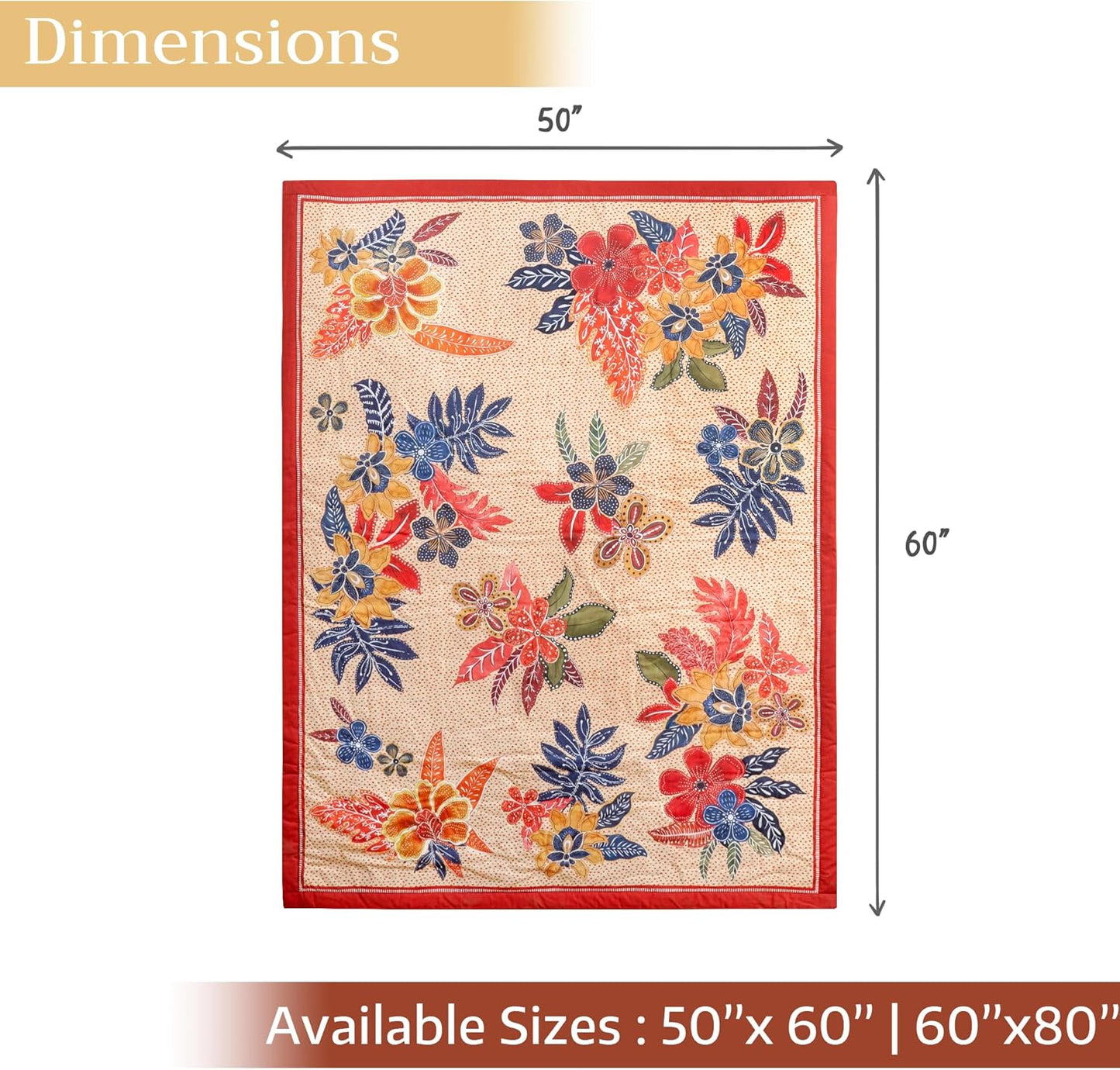 Maison d' Hermine Throw Blanket for Couch Lightweight Soft Warm Breathable Cotton Throw Blankets for Bed Girls Boys Women Men Gifts Sofa Travel Living Room Chair Bedding (50"x60", Kalahari)