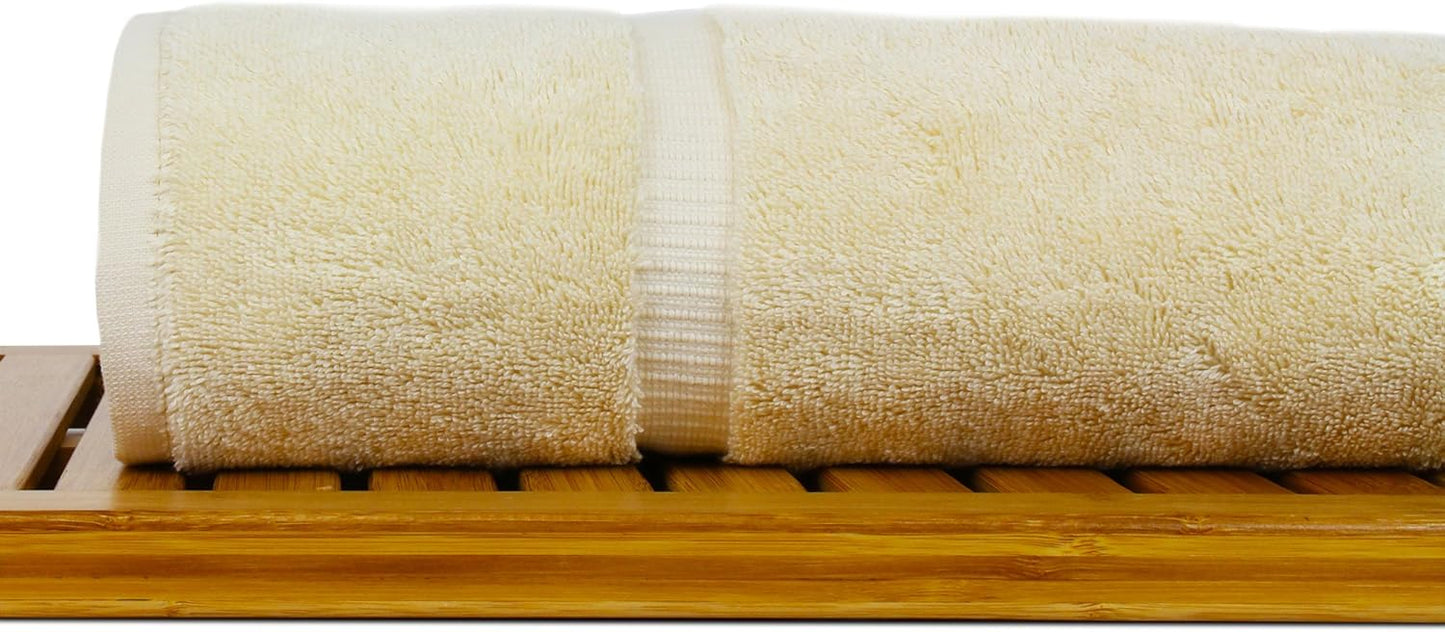 Luxury Hotel & Spa Ultra Soft Bath Towels 100% Turkish Cotton - Driftwood - Set of 2