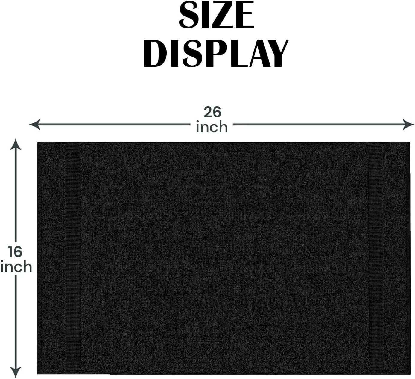 24 Pack Black Hand Towels 100% Cotton Spa Towels 16x26 inches Highly Absorbable Facial, Gym, Hair and Face Towels in Bulk Brand