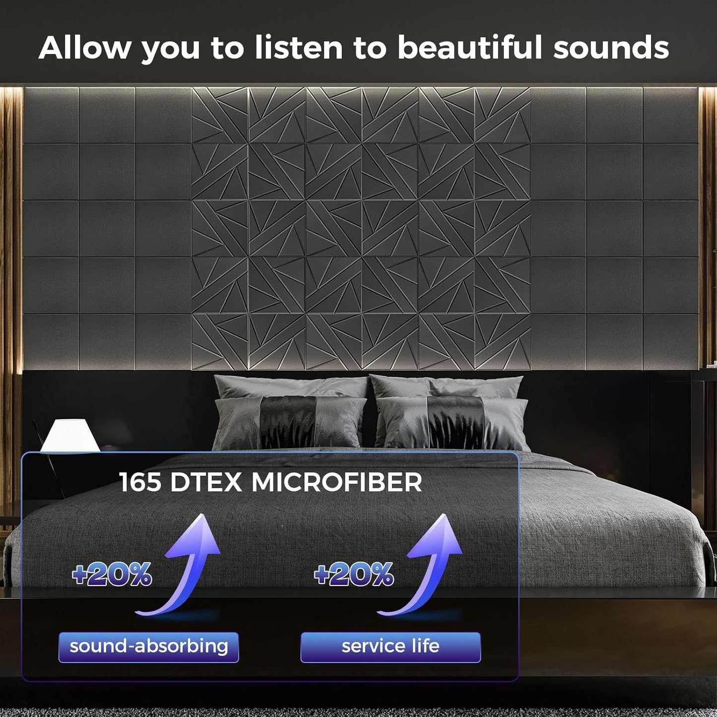 10 pcs 165dtex Microfiber Acoustic Panels ，Self-Adhesive Cork Boards , 12 x 12 x 0.4 in Sound Proof Foam Panels for Walls,Black Bulletin Board，Push Pin Board for Office,Felt Board