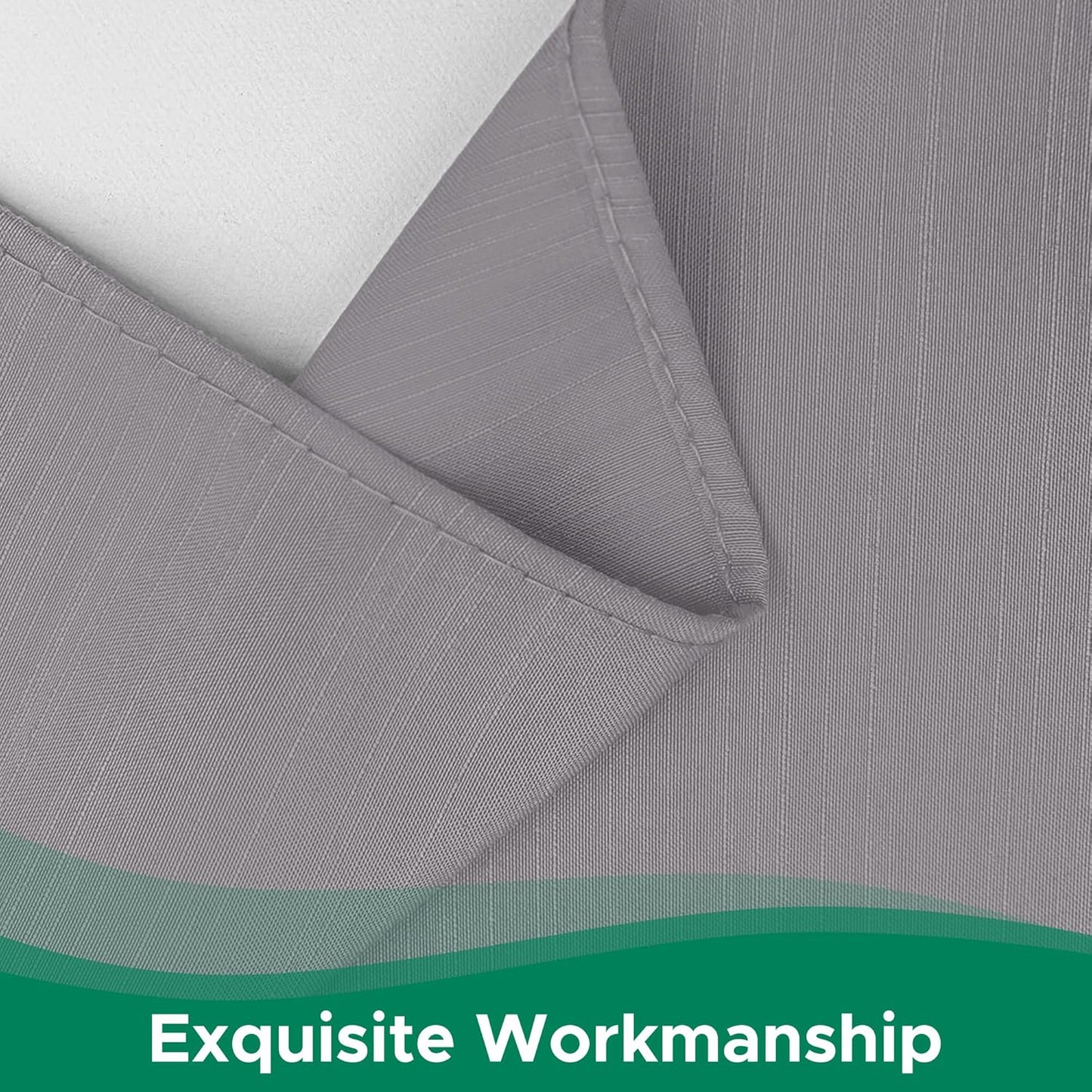 Biscaynebay Wrap Around Bed Skirts for King & Cal King Beds 16" Drop, Silver Grey Adjustable Elastic Dust Ruffles Easy Fit Wrinkle & Fade Resistant Silky Luxurious Fabric Solid Machine Washable