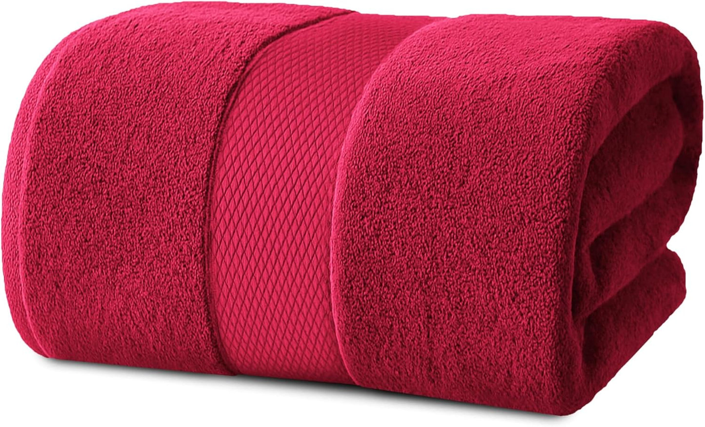 Infinitee Xclusives – Luxury Bath Sheets Towels – 1 Pack 600 GSM (35X70 Inches) – 100% Ring Spun Cotton Large Bath Towels for Bathroom (Burgundy, Bath Sheets - Pack 1)