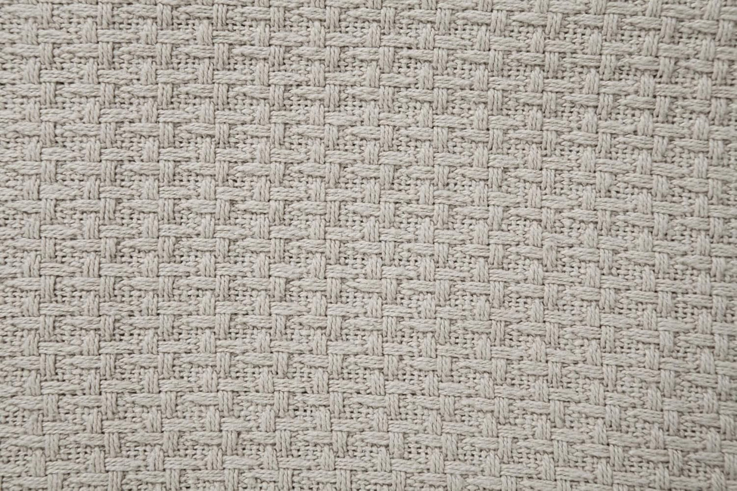 HILLFAIR 100% Combed Cotton Blanket– King Bed Blanket– Soft Warm Multipurpose Throws for Luxury Home Decor–90 x 108 inch King Size Cotton Blankets for Beds- Bed Blankets for All Season- Sand Grey
