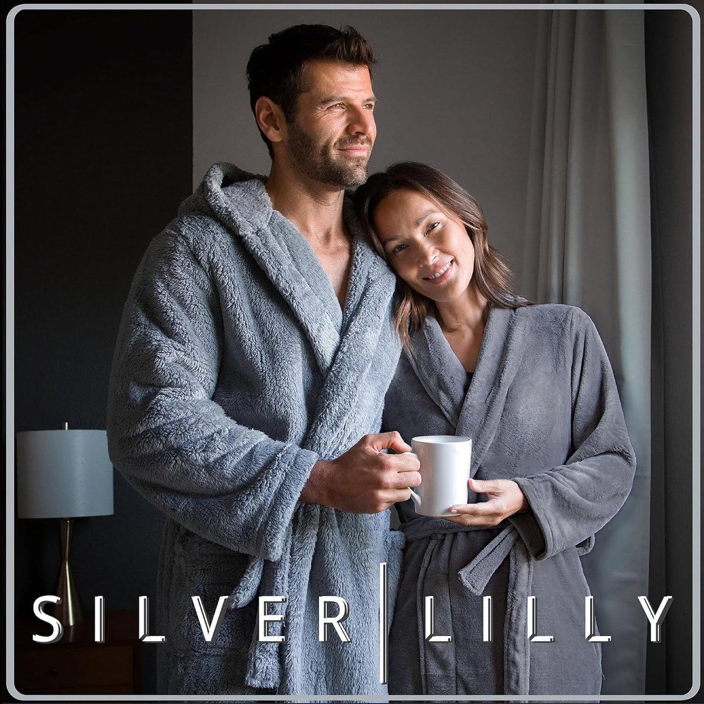 Womens Plush Fleece Bath Robe, Fluffy Long Bathrobe, Great Gift for Mother's Day, Grandma, Daughter, Sister, Wife, Friend