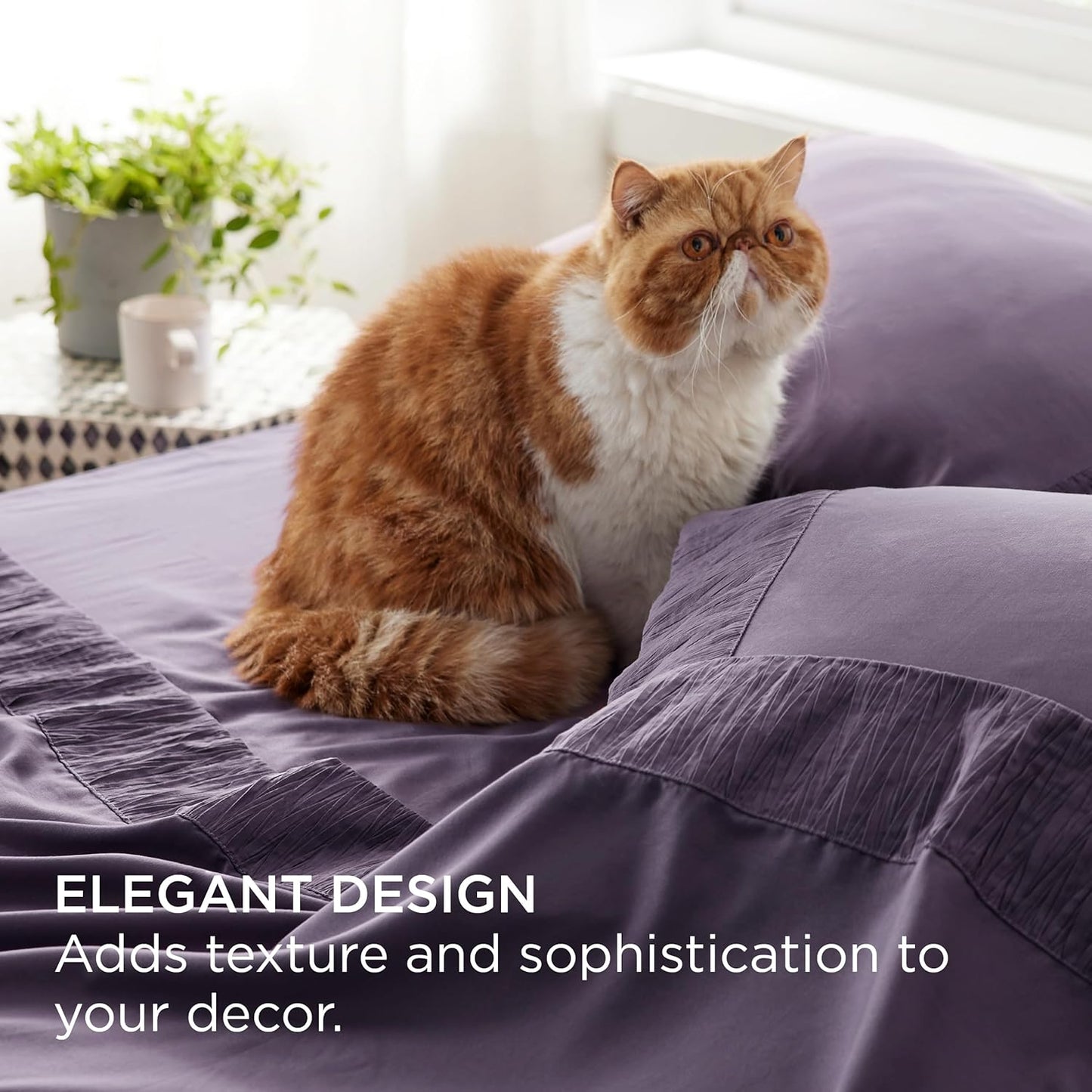 Bedsure Twin Sheets Set - 3 Pieces Soft Twin Bed Sheets - Breathable & Cooling - Hotel Luxury - Easy Care Polyester Microfiber Bedding for Women, Men, Dusty Purple
