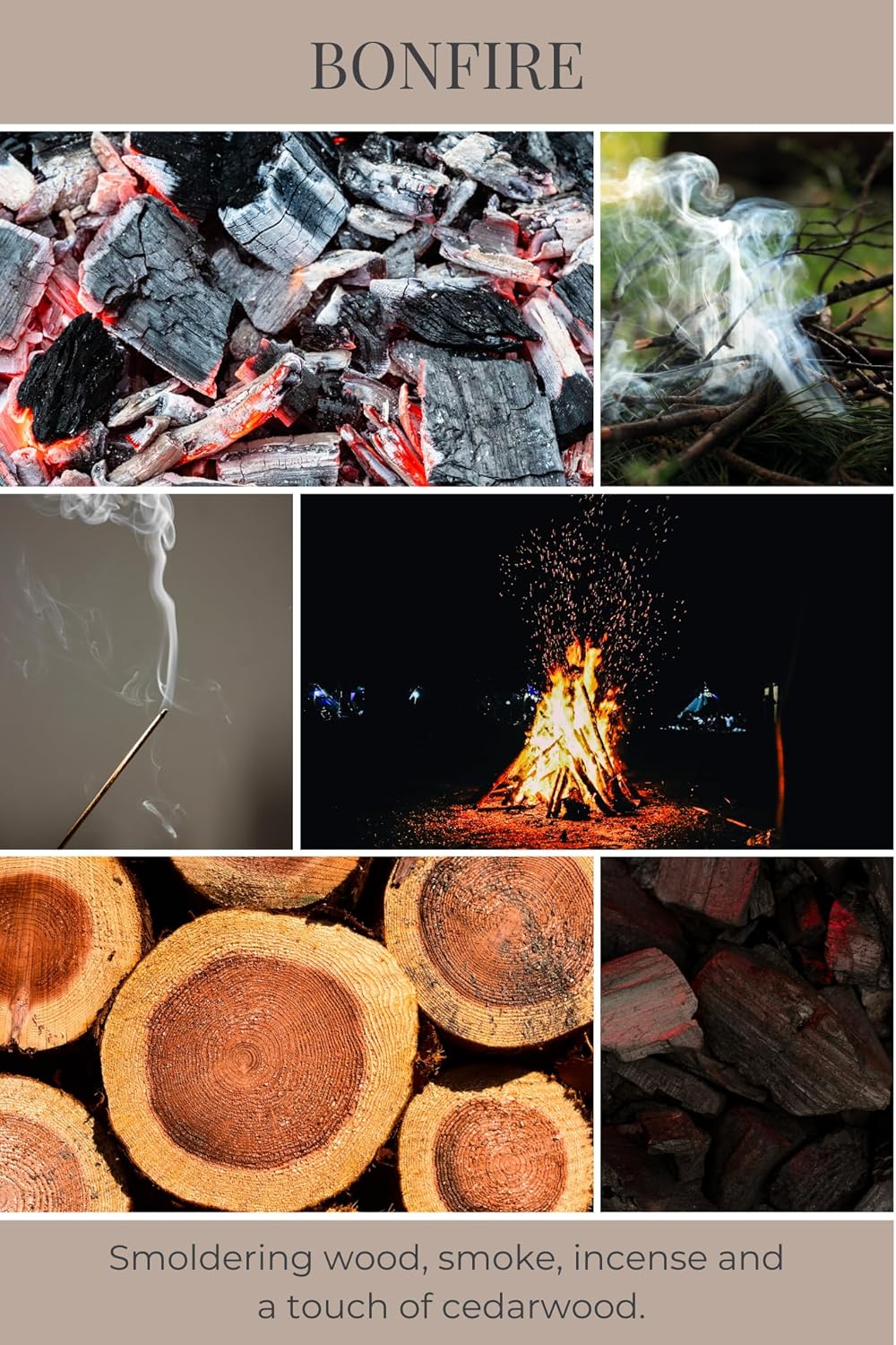 ECO CANDLE CO. Room & Linen Spray, Bonfire, 8 oz. - Scents of Smoldering Wood, Smoke, & Incense - Recycled Aluminum Bottle, No Propellents, Pump Top, All Natural Ingredients