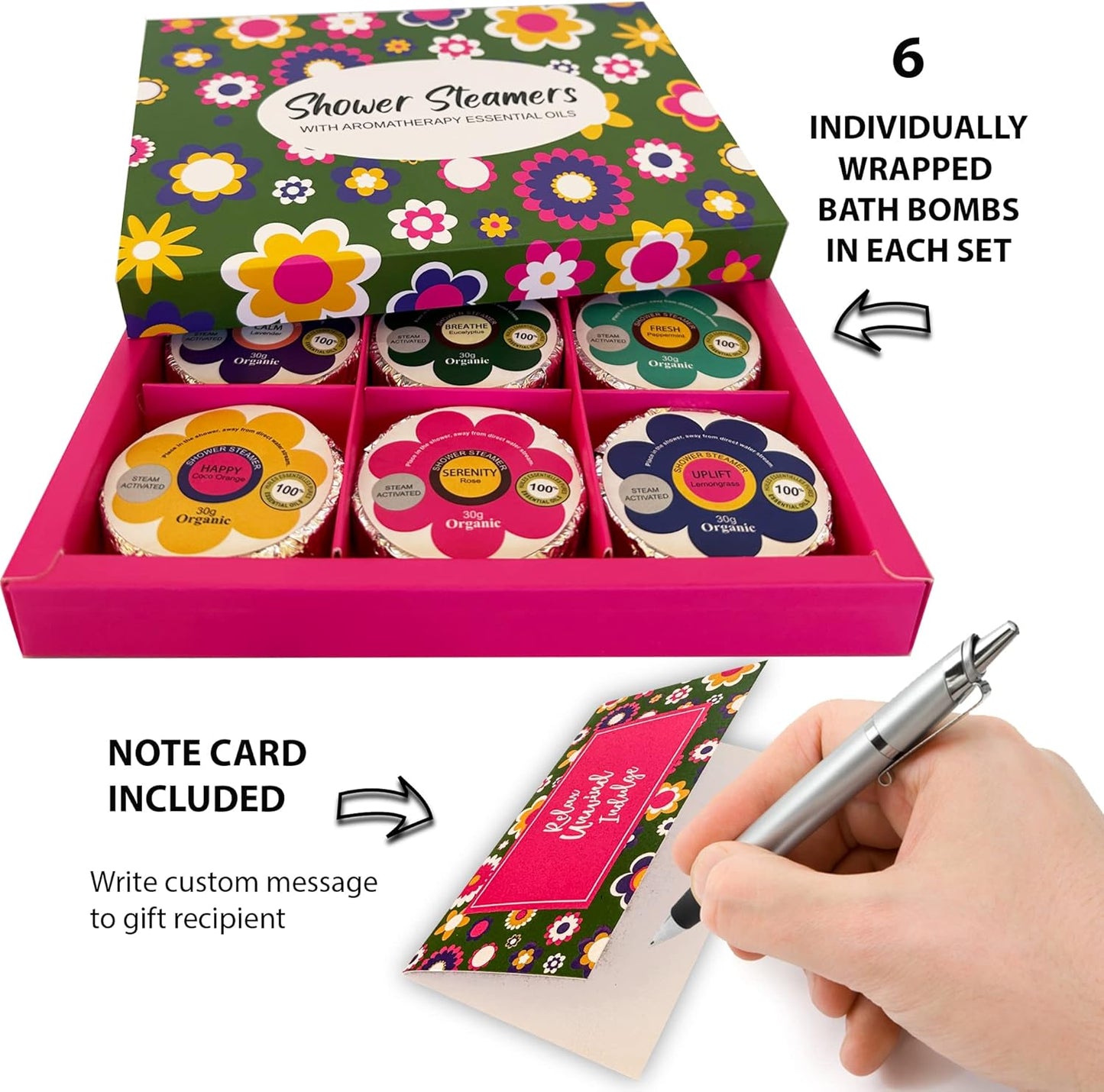 Shower Steamers for Women Gift Set – 24 Pack (4 Boxes of 6), Aromatherapy Shower Bombs w/Essential Oils, Relaxing Shower Melts, Perfect Spa Gift for Christmas, Stocking Stuffers for Women, Men, Teens
