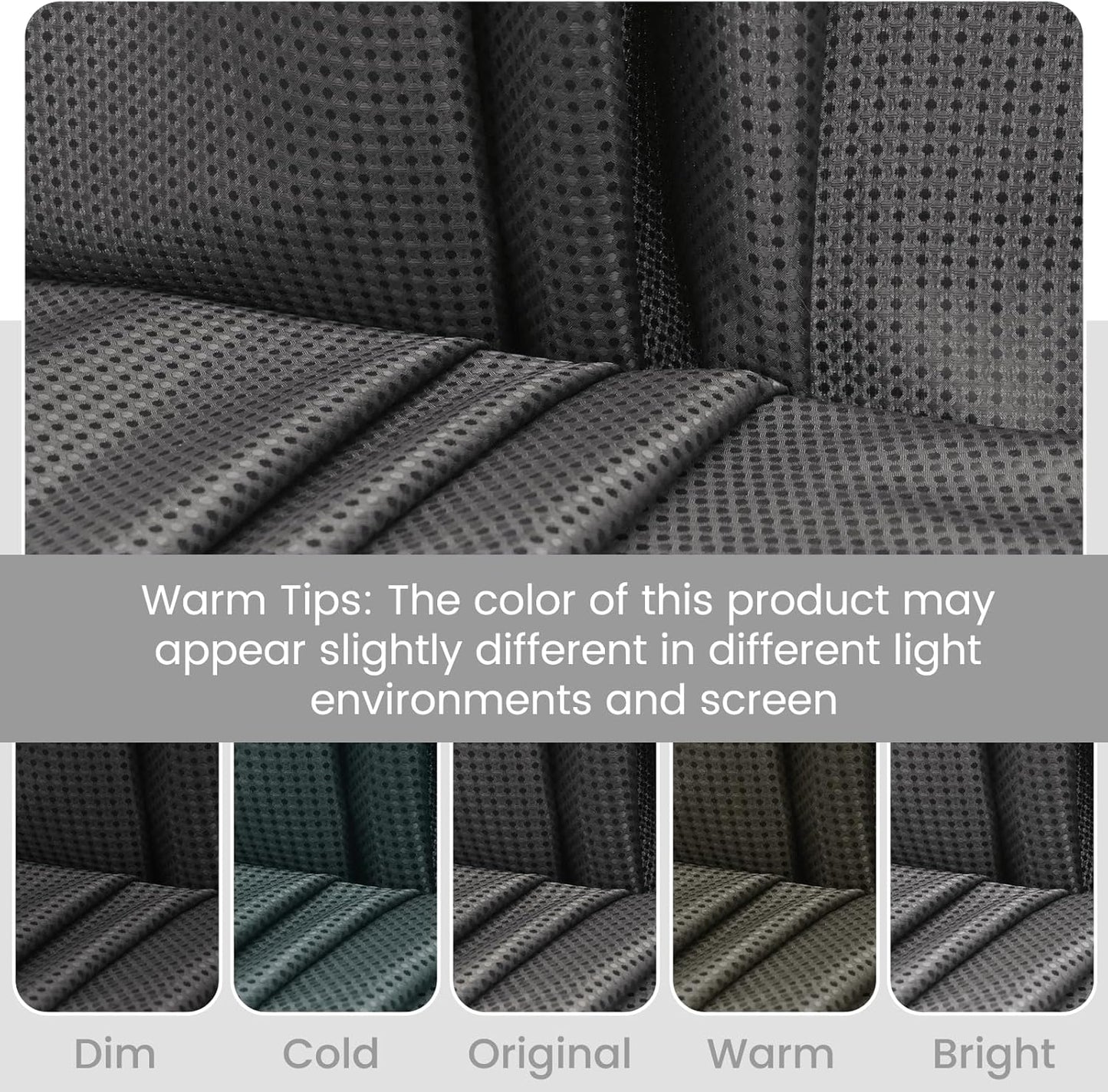 No Hook Shower Curtain with Snap in Liner Set Waffle Shower Curtain for Bathroom Hotel Style Fabric Waterproof Inner Liner，71" W x 86" H, Dark Grey