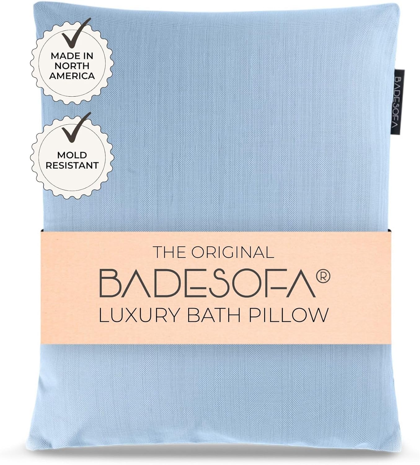 BADESOFA® Luxury Bath Pillow S - Ultra Comfortable & Quick-Drying Bath Back Pillow - Washable Full Body Bath Pillow for Bathtub - Therapeutic Head and Neck Support - Luxury Spa Cushion in Blue