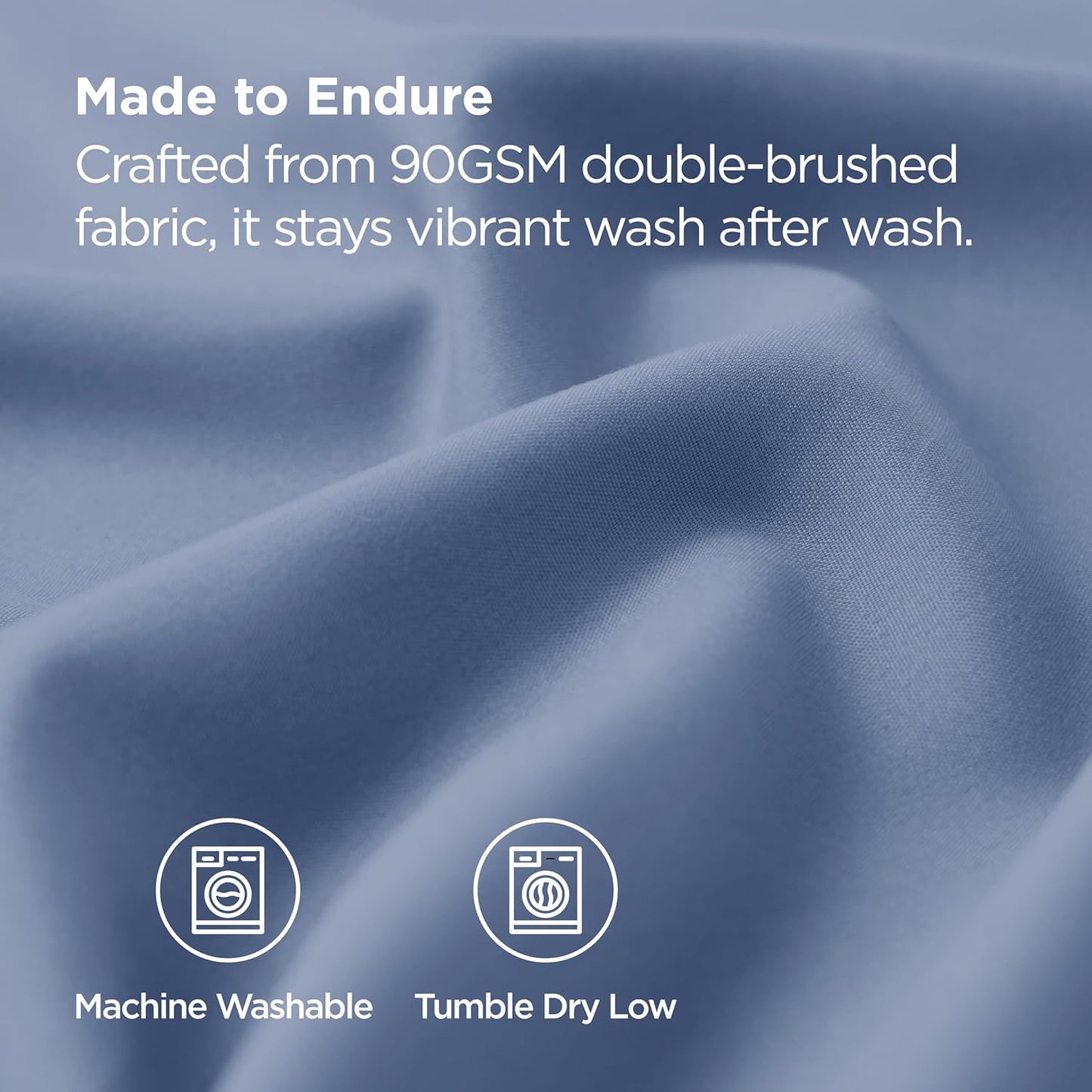 Bedsure Pillow Cases Standard Size Set of 2 - Slate Blue Brushed Microfiber Pillowcases, Super Soft and Cozy Pillow Case Covers with Envelope Closure, Wrinkle, Fade and Stain Resistant, 20x26 Inches
