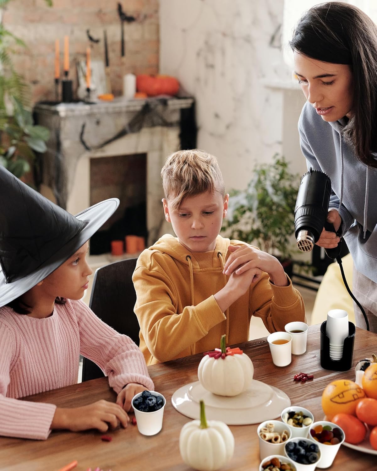 5 oz Square Ceramic Bathroom Cup Dispenser for Kids and Pregnancy - Disposable Paper Cup Holder for Mouthwash Cups on Bathroom Vanity Countertop (2 Pack, Black)