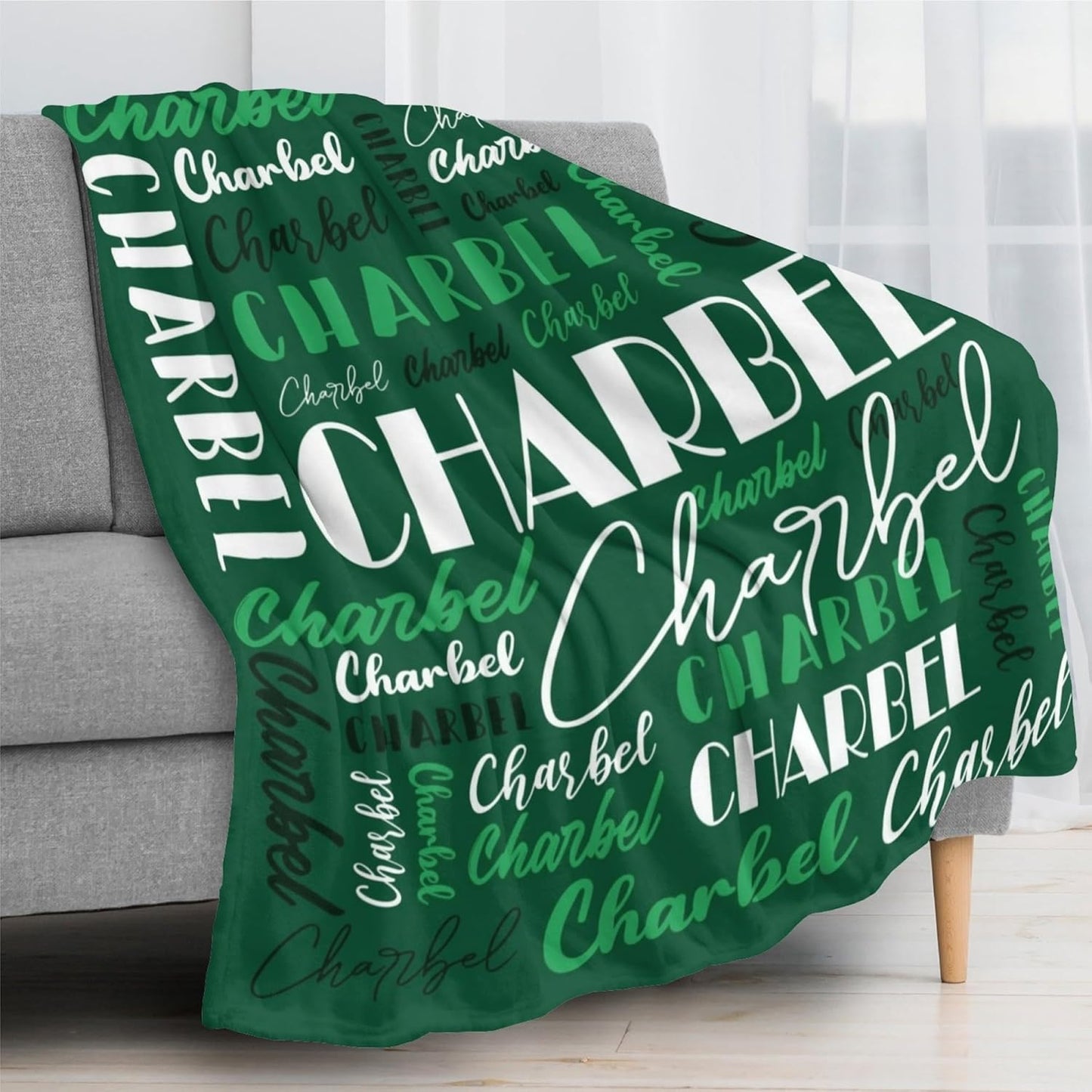 Name Blanket Personalized Blanket for Adult Kids Flannel Customize Throw Blanket Custom (Color 19, 40 x 50 Inches)