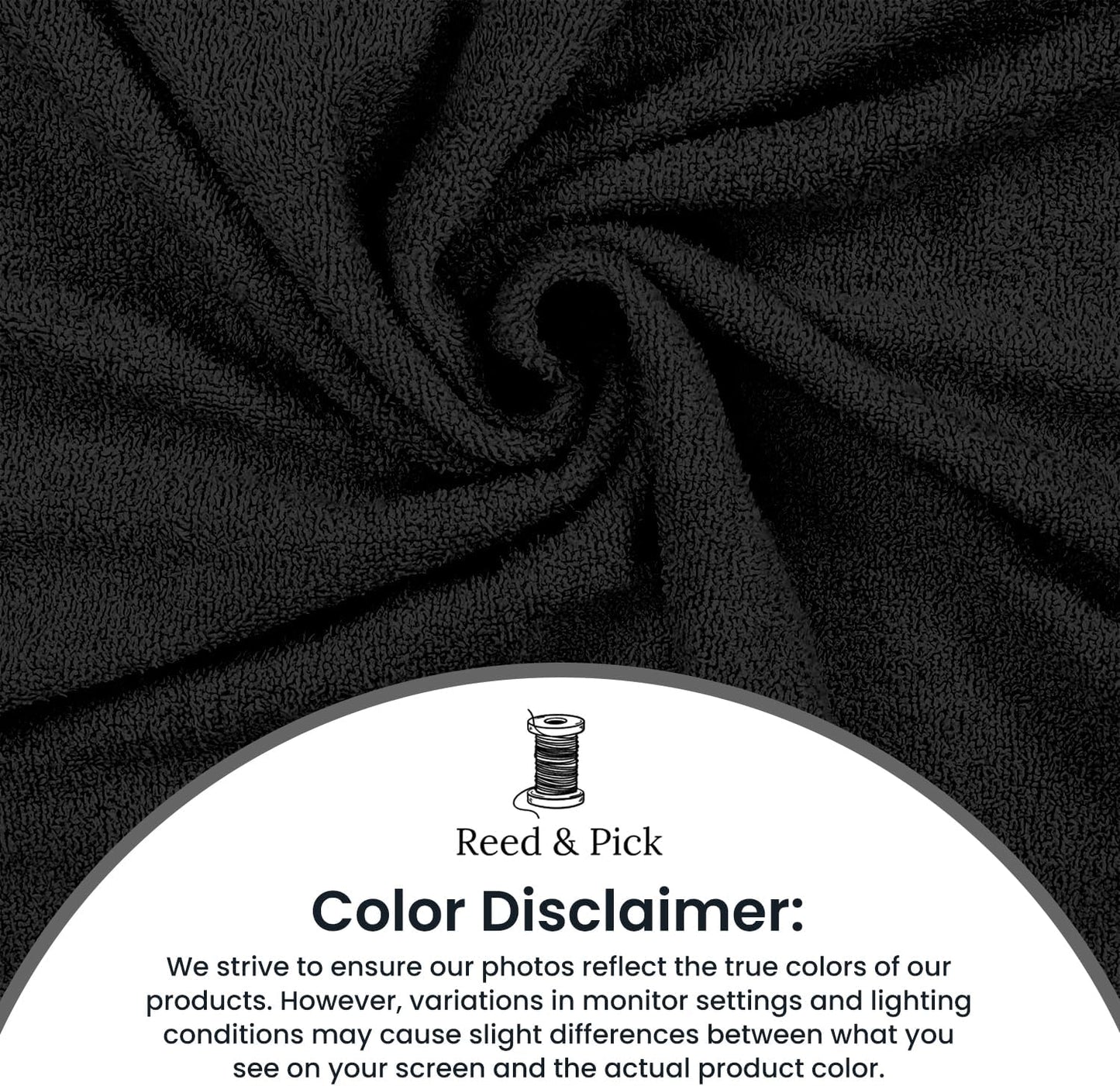 Reed&Pick Salon Towels – 50 Pack Black Hand Towels 100% Cotton Spa Towel – 16x27 inches Highly Absorbable Facial, Gym, Hair, Face, Bulk Small Towels