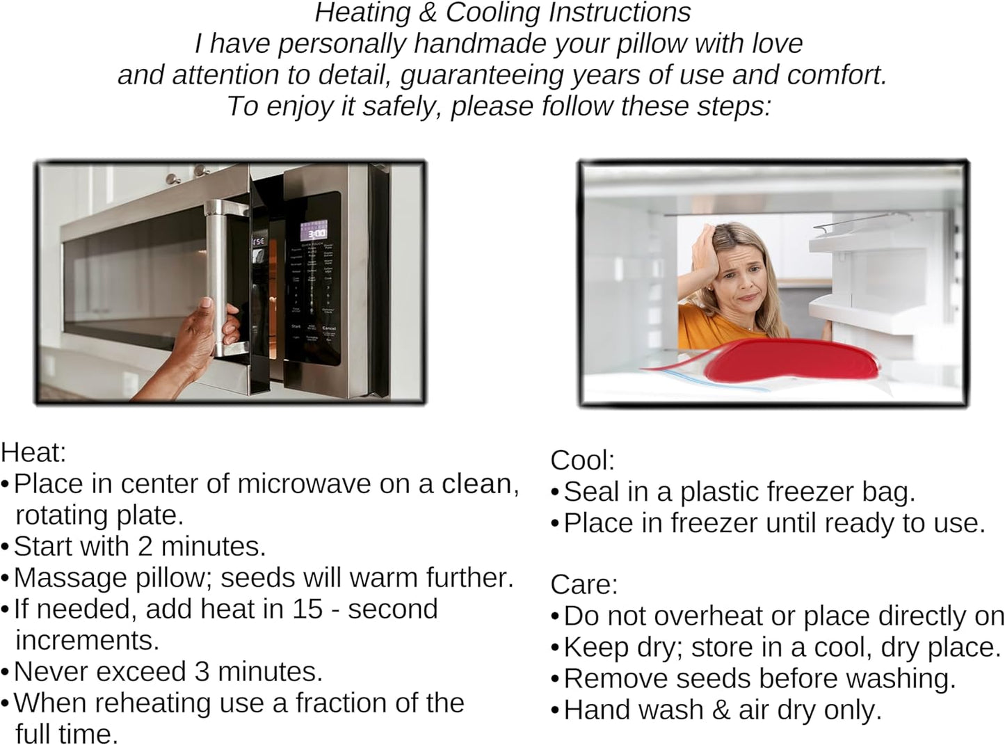 Heat Pack - Handmade Microwavable Heating Pads - Breast Cancer Heart - Microwave Heating Pad for Rapid Pain Relief & Comfort - Suitable for The Neck, Stomach Cramps & More - Heat Wrap or Hot Compress
