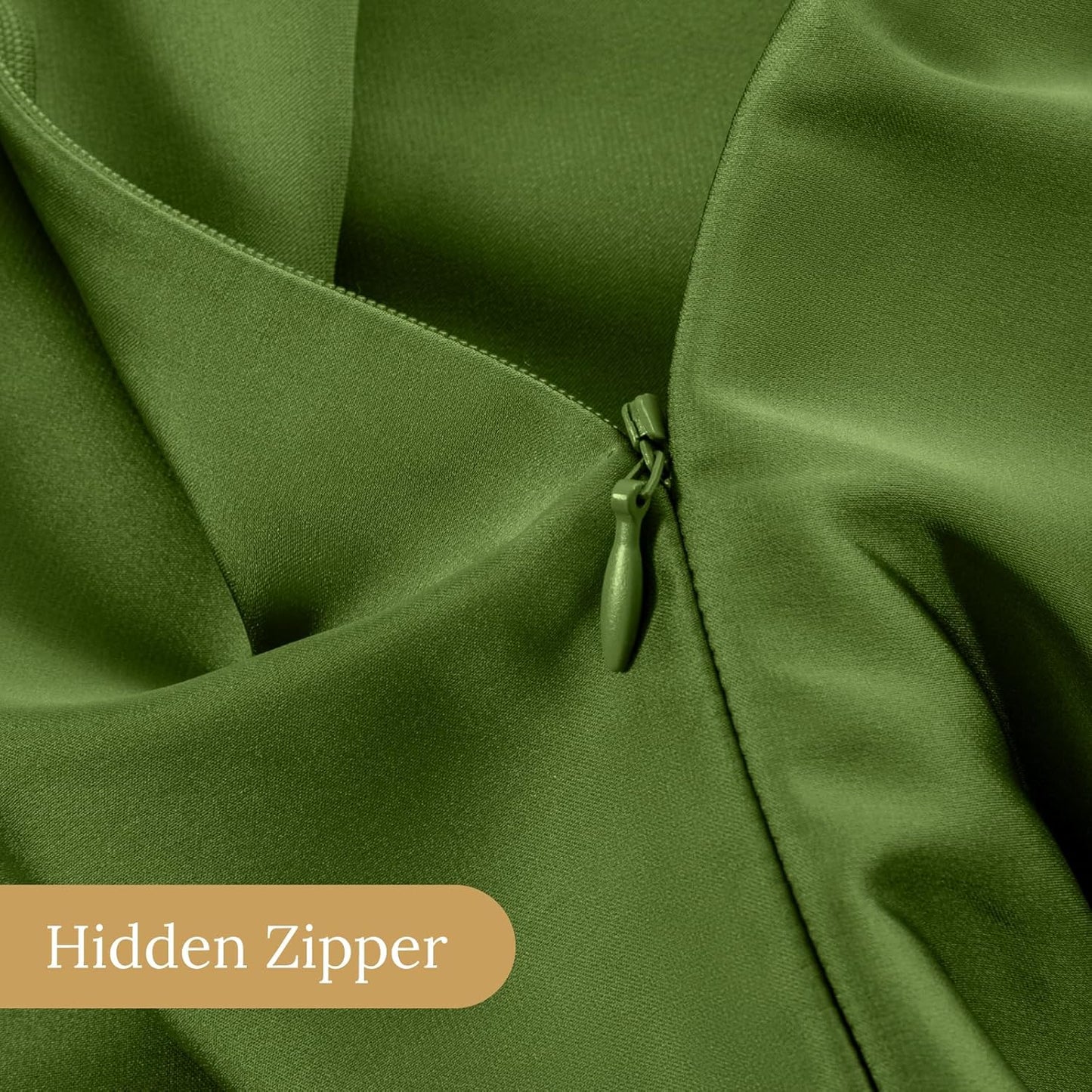 INFIIXSO Mulberry Silk Pillow Case King Size, Silk Pillowcase with Hidden Zipper 20"x36", Extraordinary Smooth and Soft Pillow Cases for Hair and Skin(Cedar Green, 1 Pack)