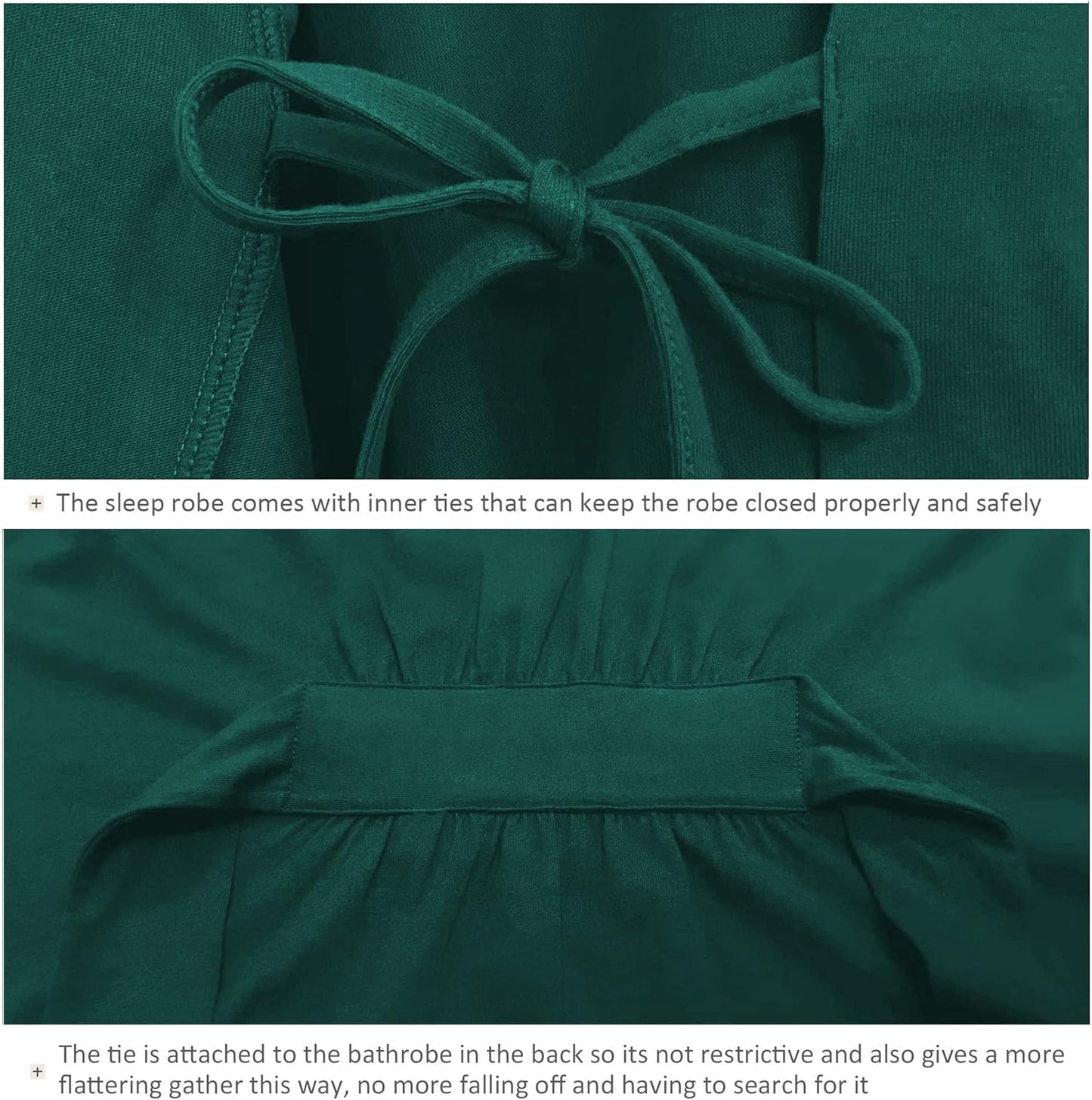COLORFULLEAF Womens Bamboo Short Robes Lightweight Kimono Cotton Robe Soft Knit Bathrobe Ladies Loungewear with Pockets